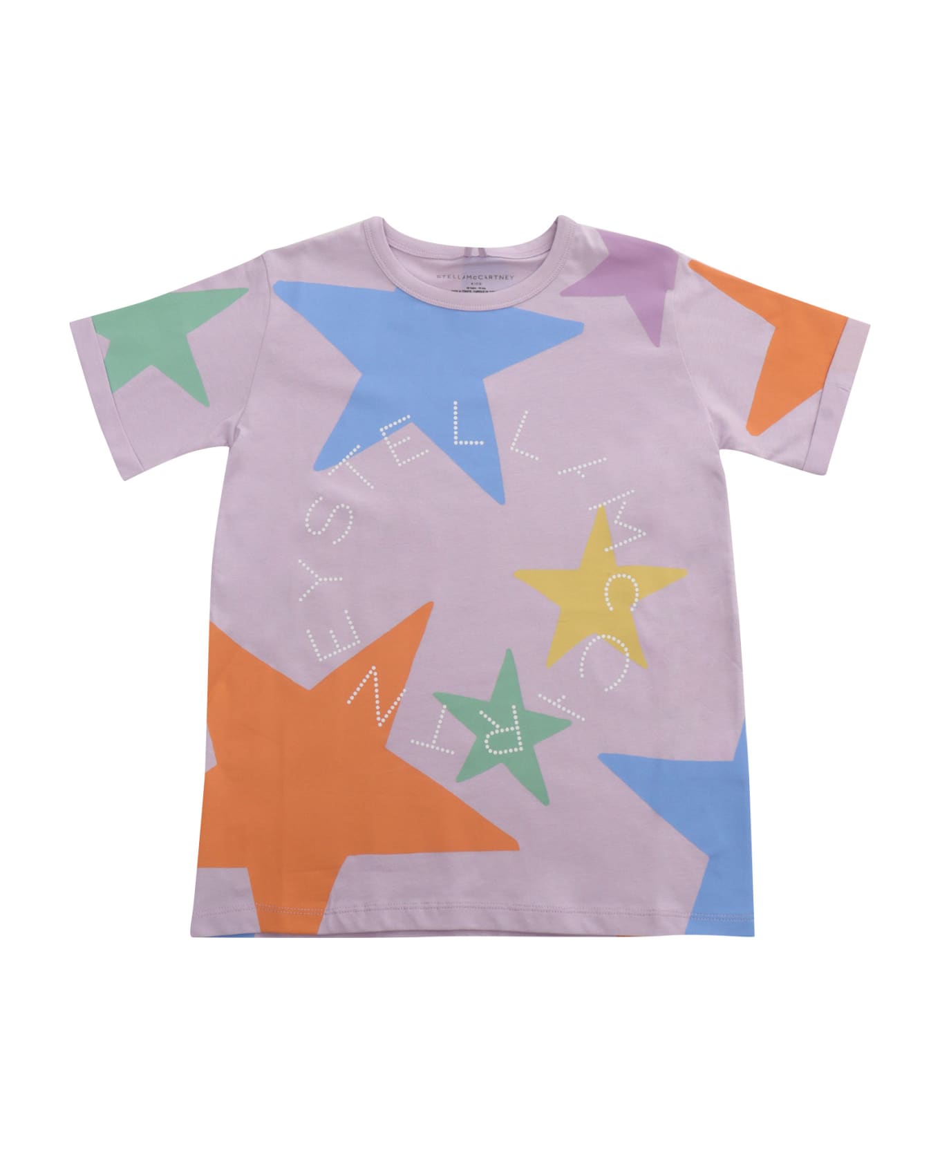 Stella McCartney Kids Multicolored T-shirt With Stars - PURPLE