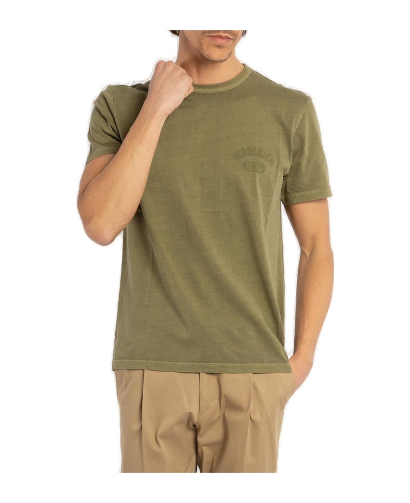 Woolrich Crewneck Short-sleeved T-shirt - Verde