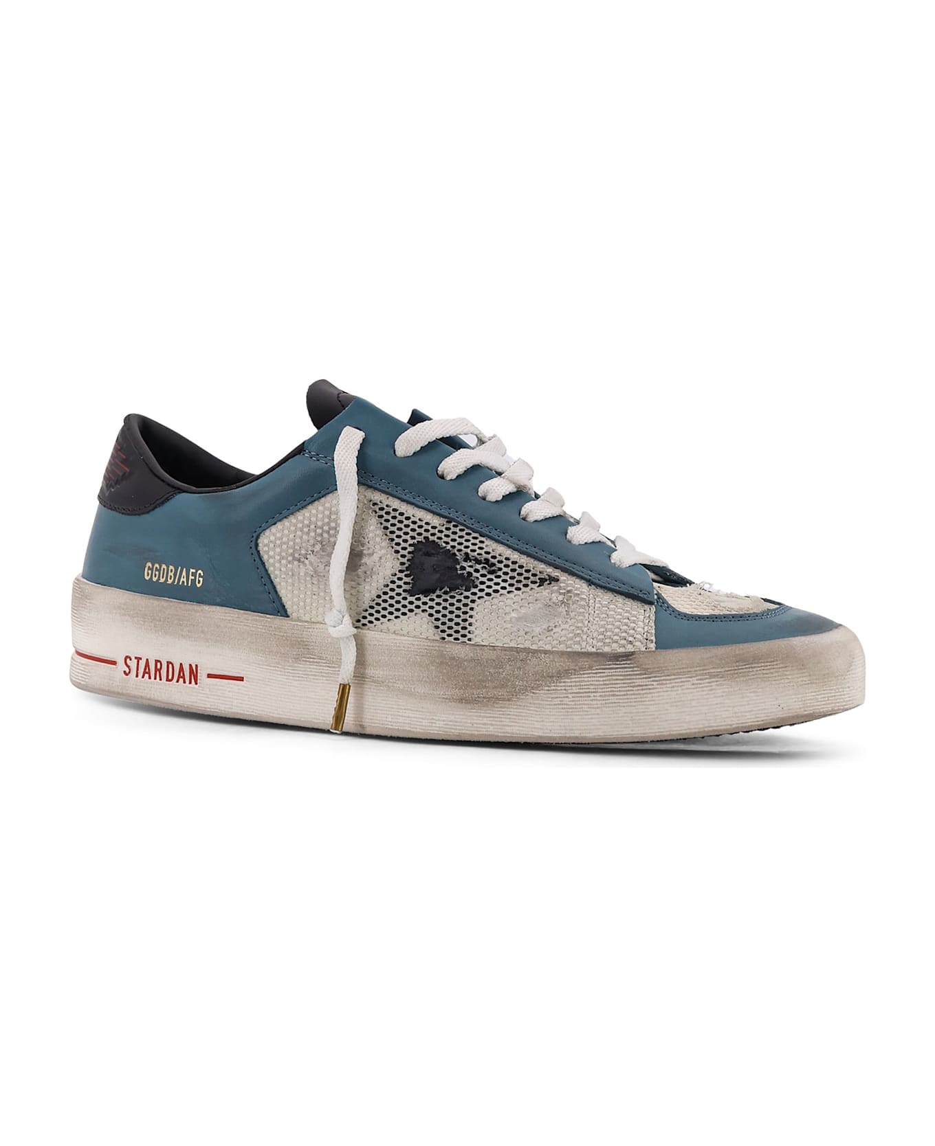 Golden Goose Stardan Under Net Star Low-top Leather Sneakers - Petrole