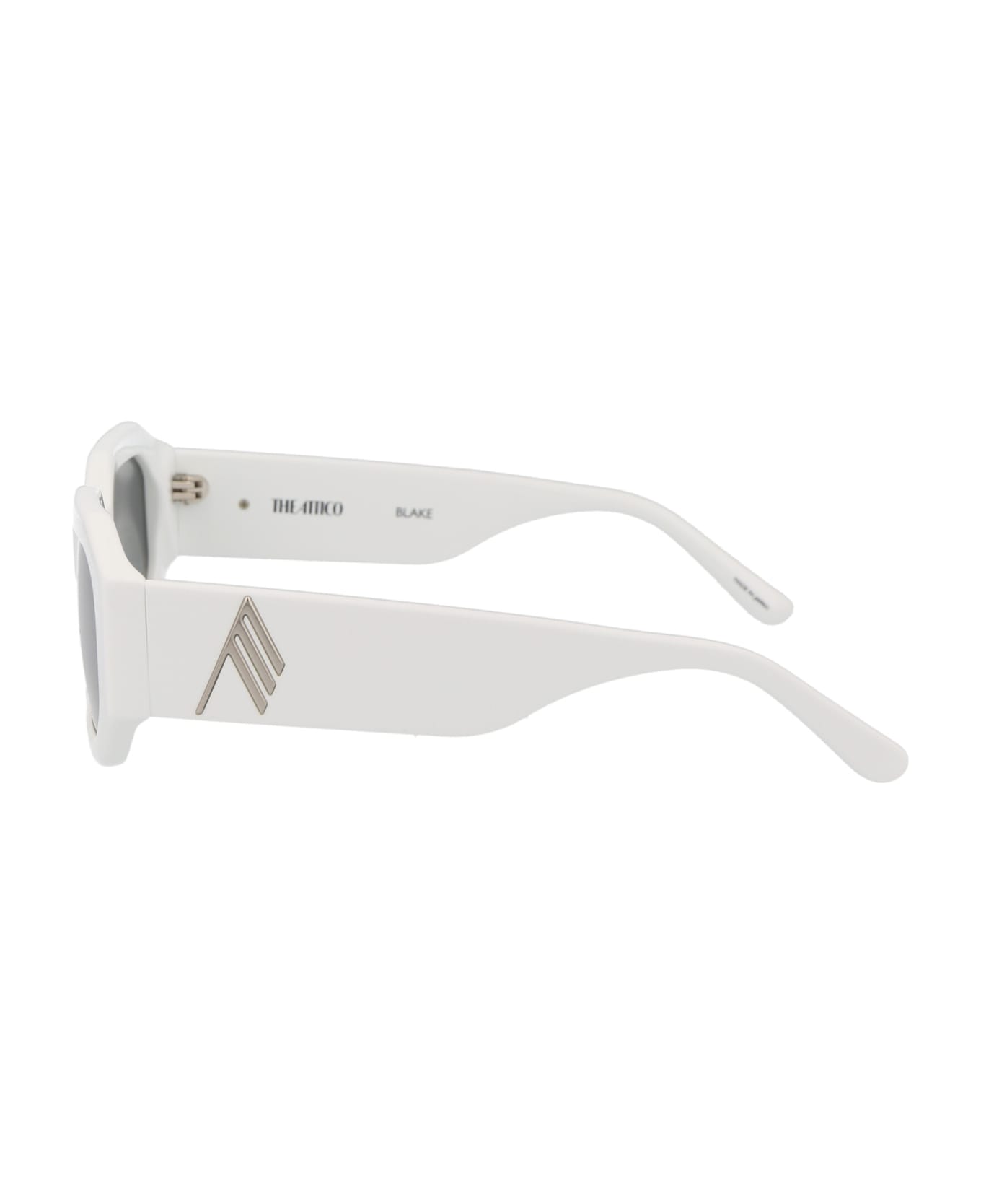 The Attico Blake Sunglasses - WHITE/SILVER/GREY