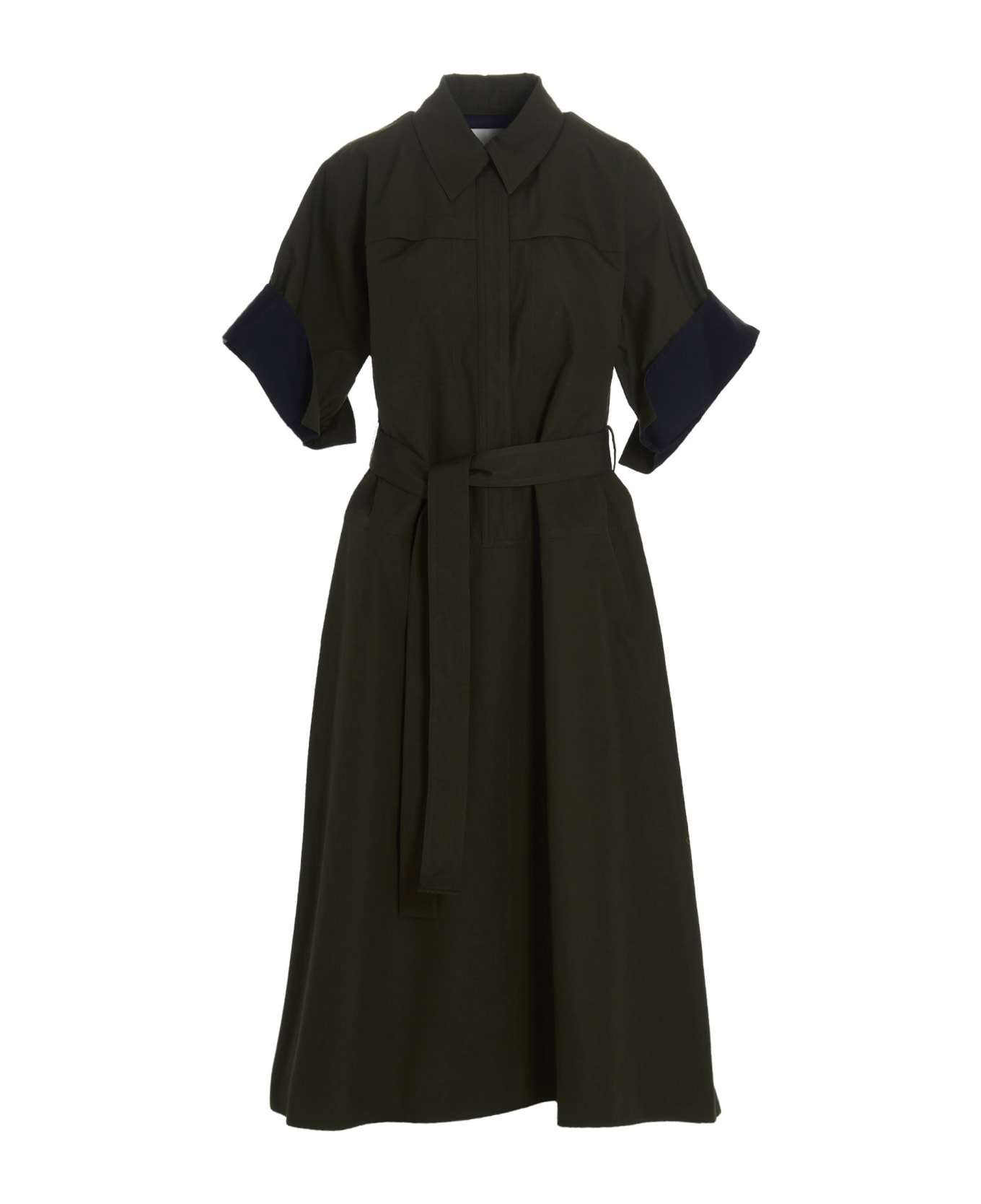 Jil Sander Long Shirt Dress - Green