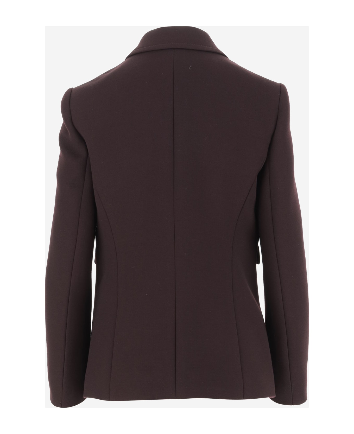 Chloé Herringbone Wool Jacket - Brown