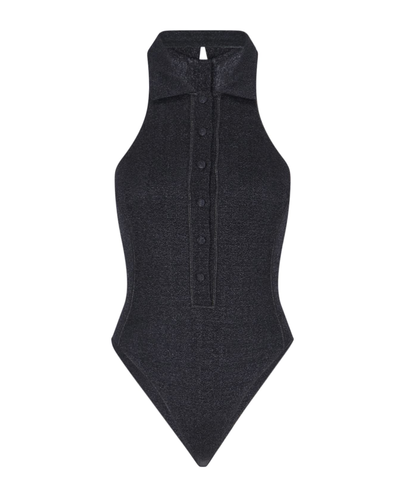 Oseree One-piece Swimsuit "lumière Smoking" - Black  
