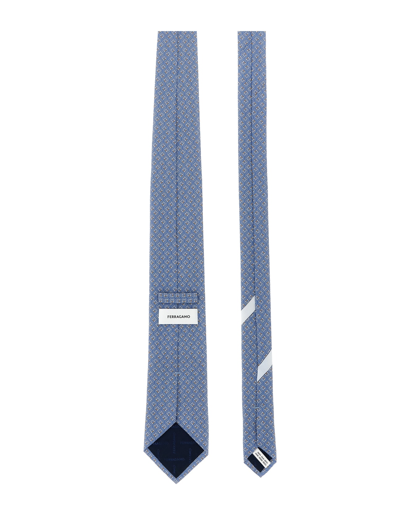 Ferragamo 'tetris' Tie - Gnawed Blue