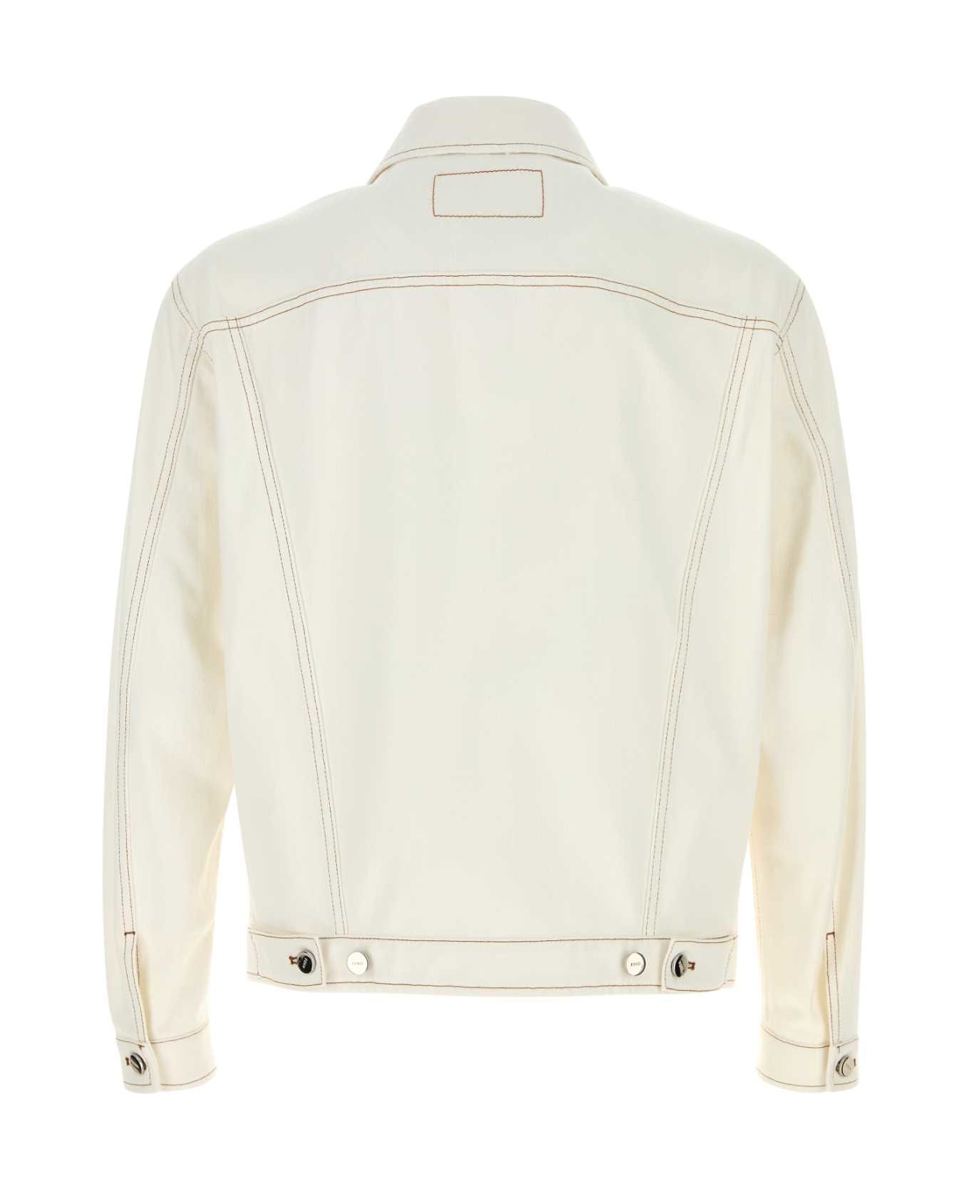 Fendi White Denim Jacket - ECRU
