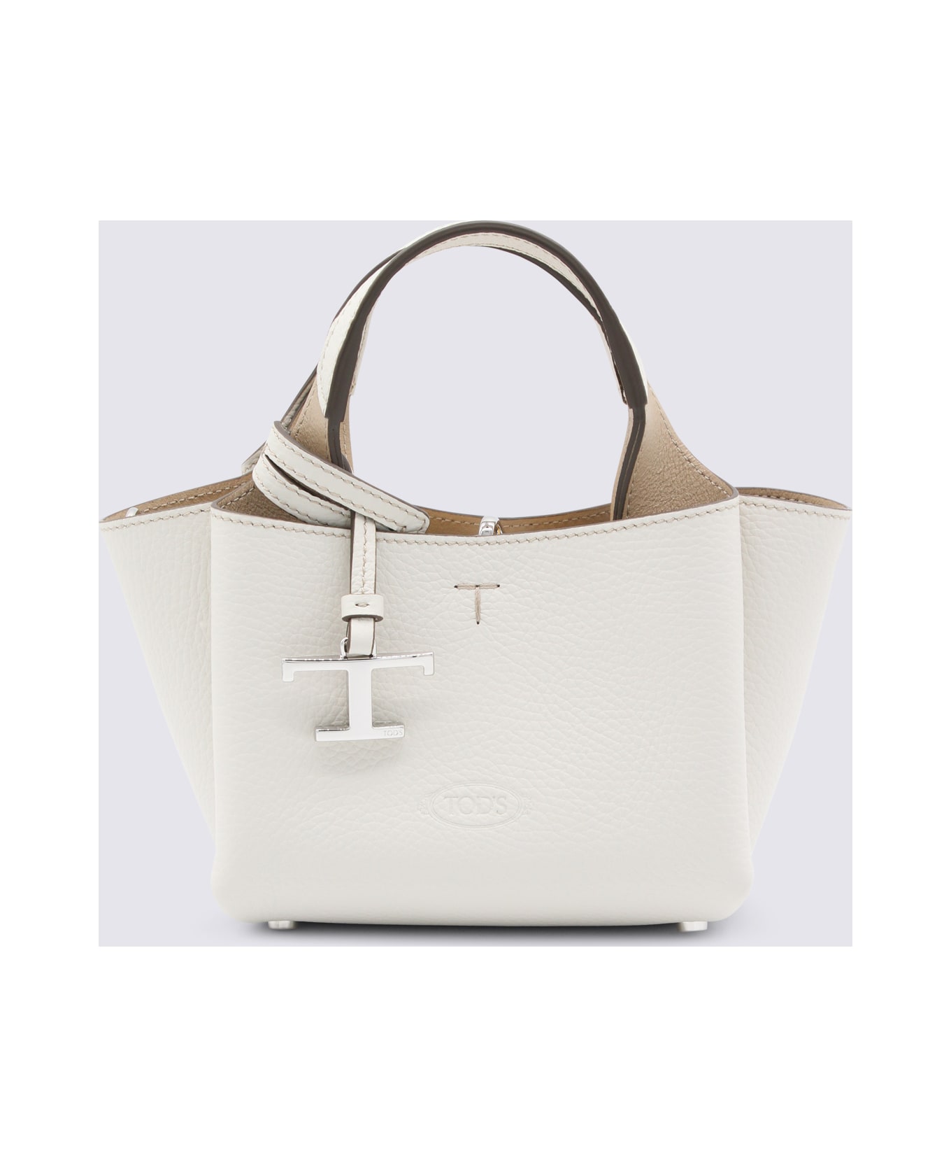 Tod's White Leather Top Handle Bag - White