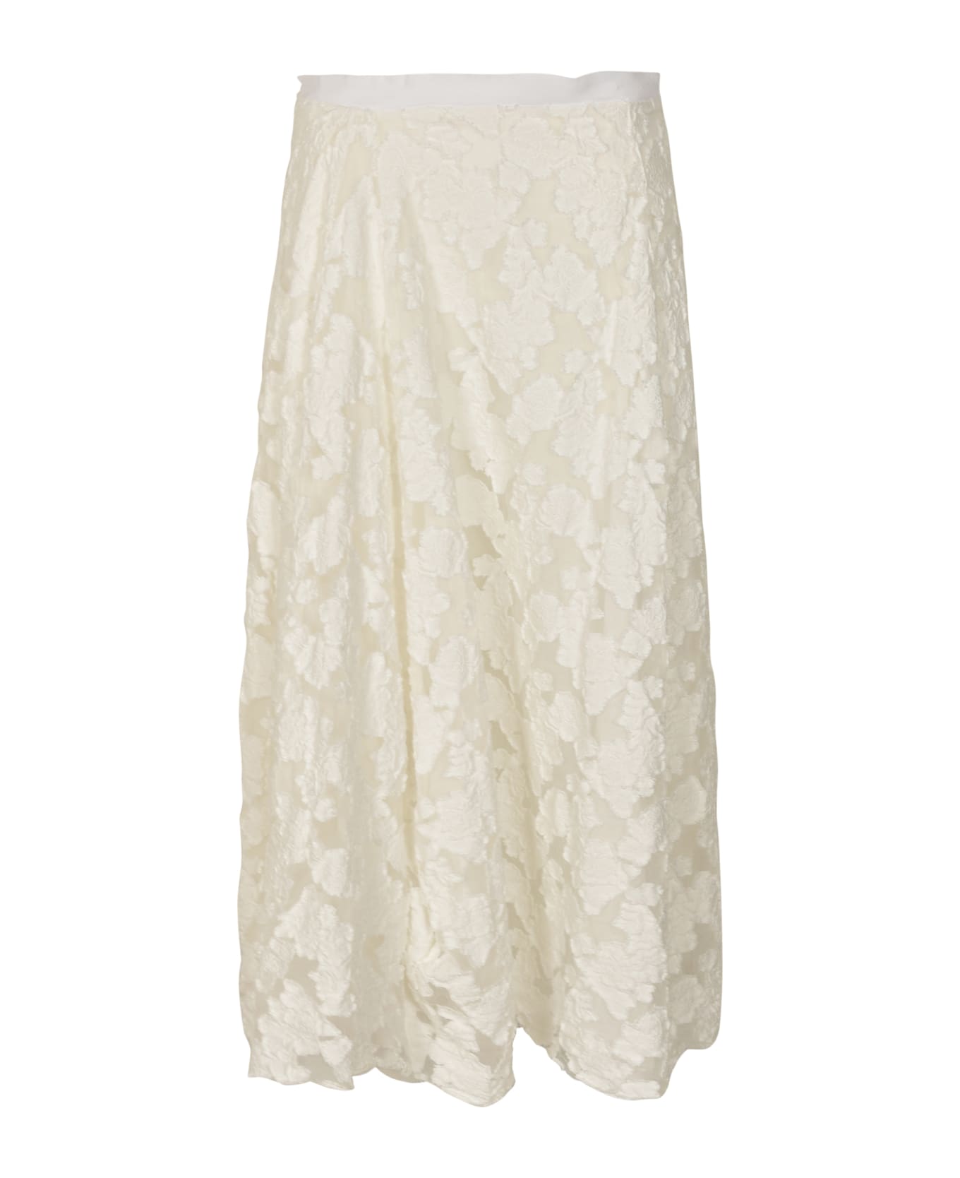 Marc Le Bihan Floral Skirt - White