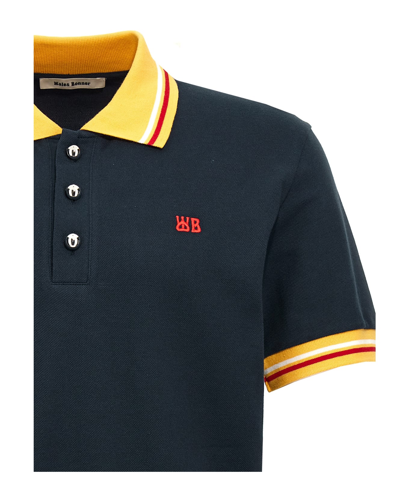Wales Bonner 'sun' Polo Shirt - Blue ポロシャツ