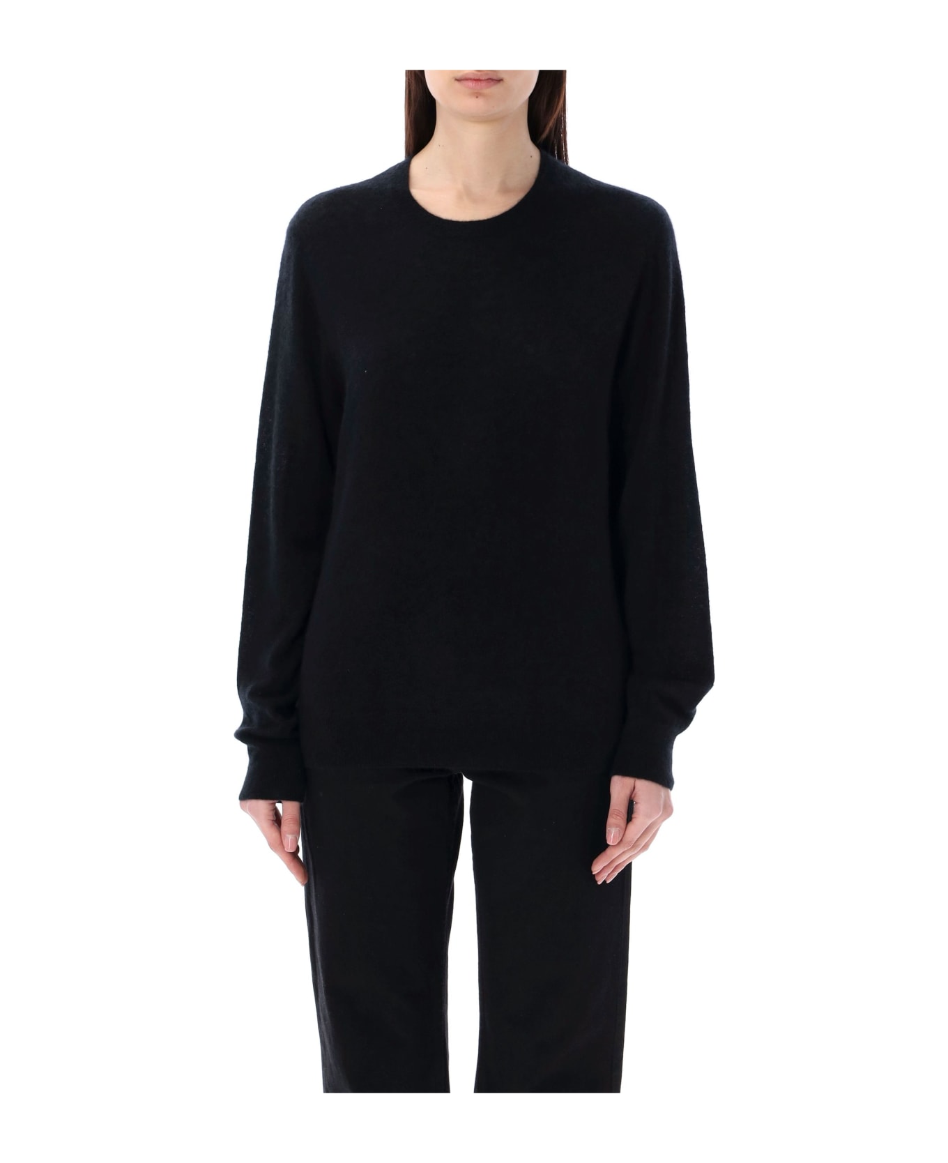 Saint Laurent Cashmere And Silk Sweater - BLACK