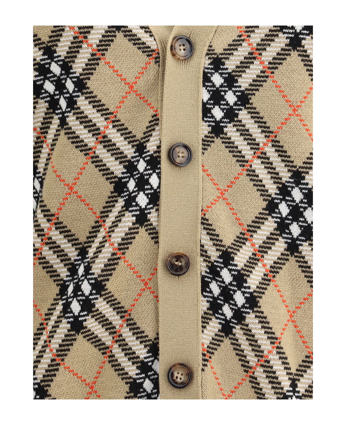 Burberry Archive Check Wool Cardigan