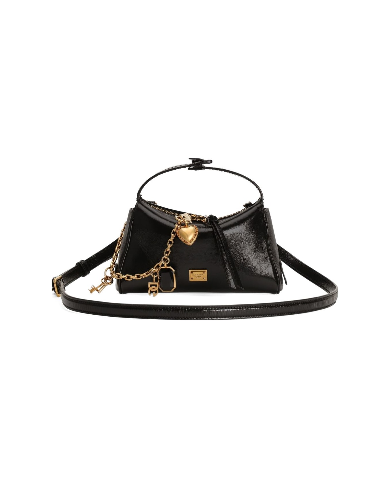 Dolce & Gabbana Vittoria Leather Handbag - Black
