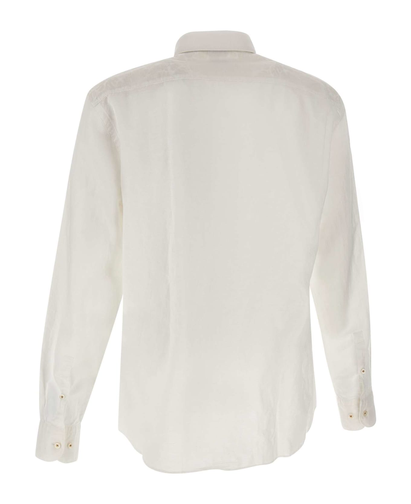Hugo Boss "c-hal-kent" Cotton And Linen Shirt - WHITE シャツ