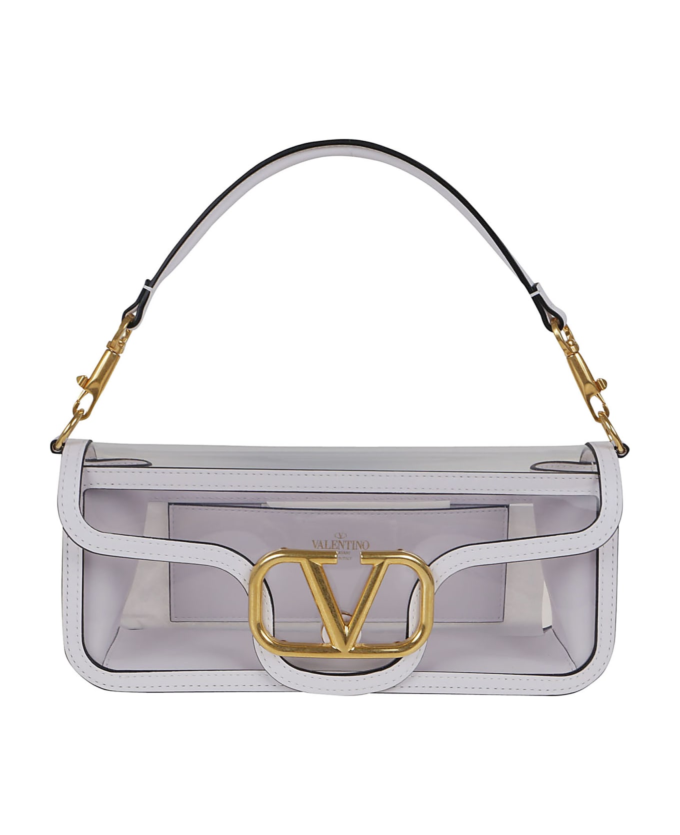 Valentino Garavani Shoulder Bag Loco` - Trasparente Bianco Ottico