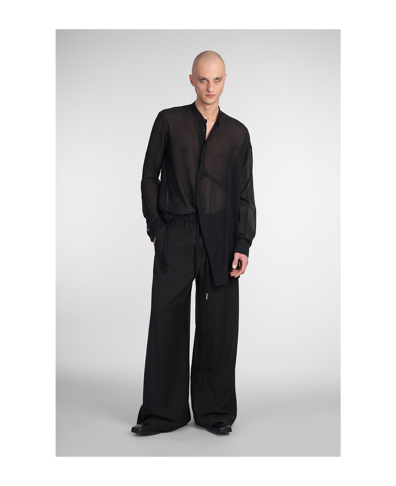 Ann Demeulemeester Quemby Shirt In Black Cotton - black