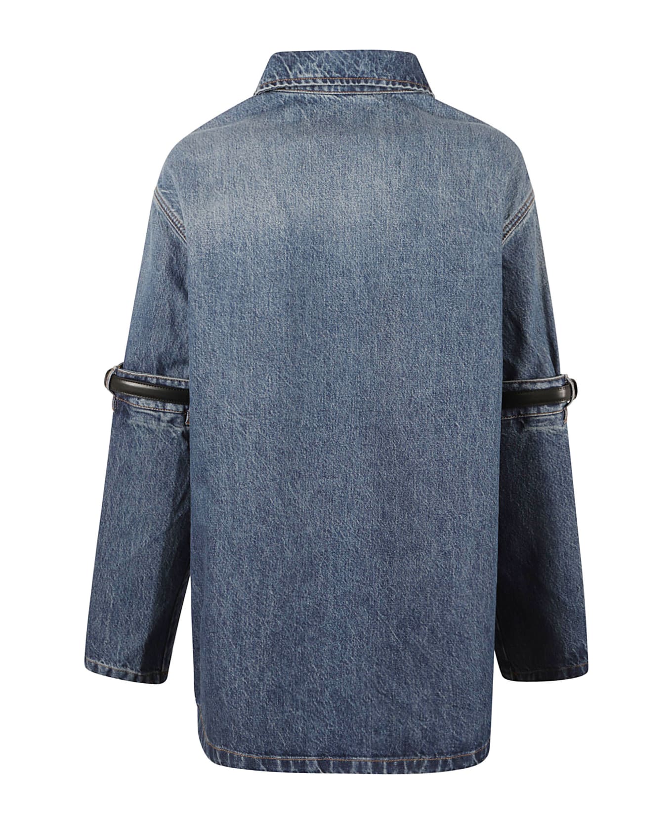 Coperni Belted Sleeve Denim Shirt - BLUE シャツ