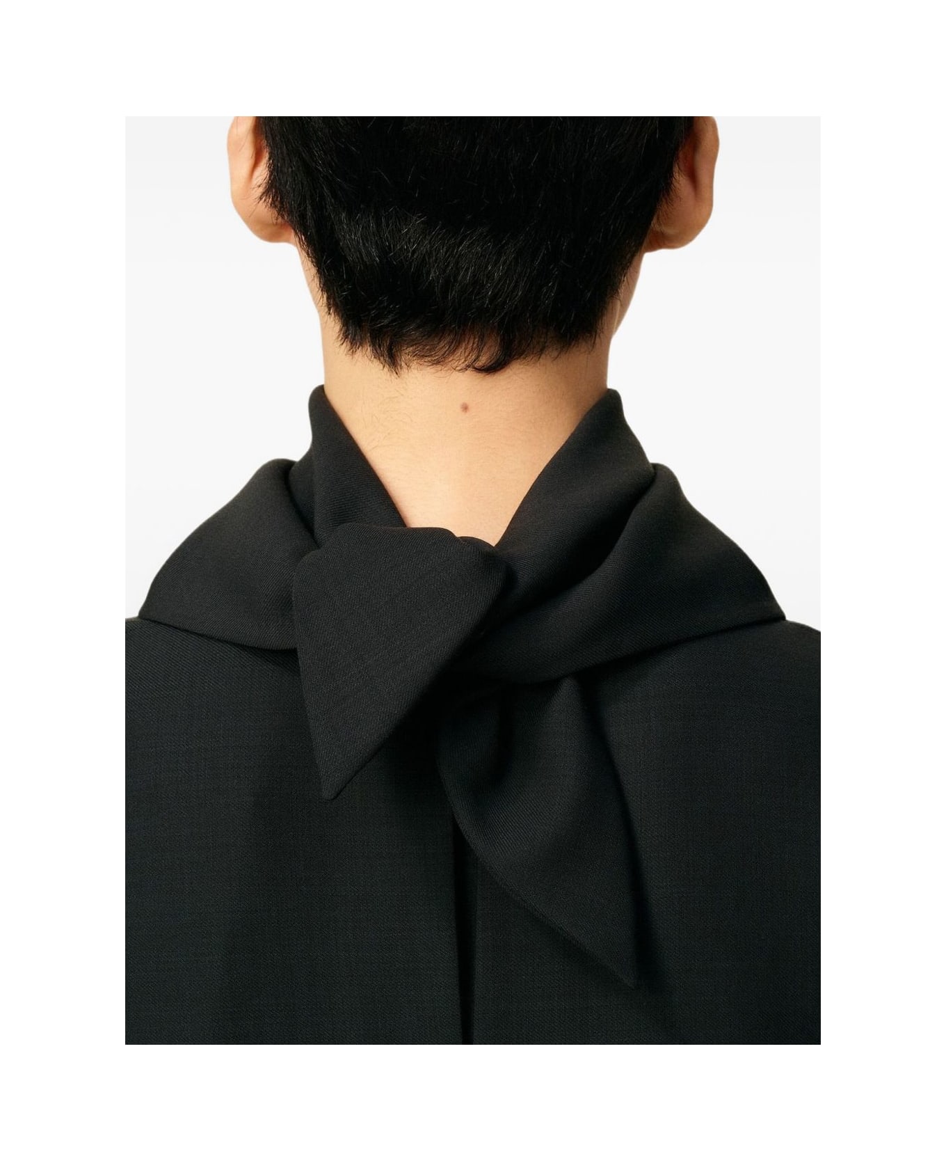 Ami Alexandre Mattiussi Bandana Wool Blouse - CHARCOAL