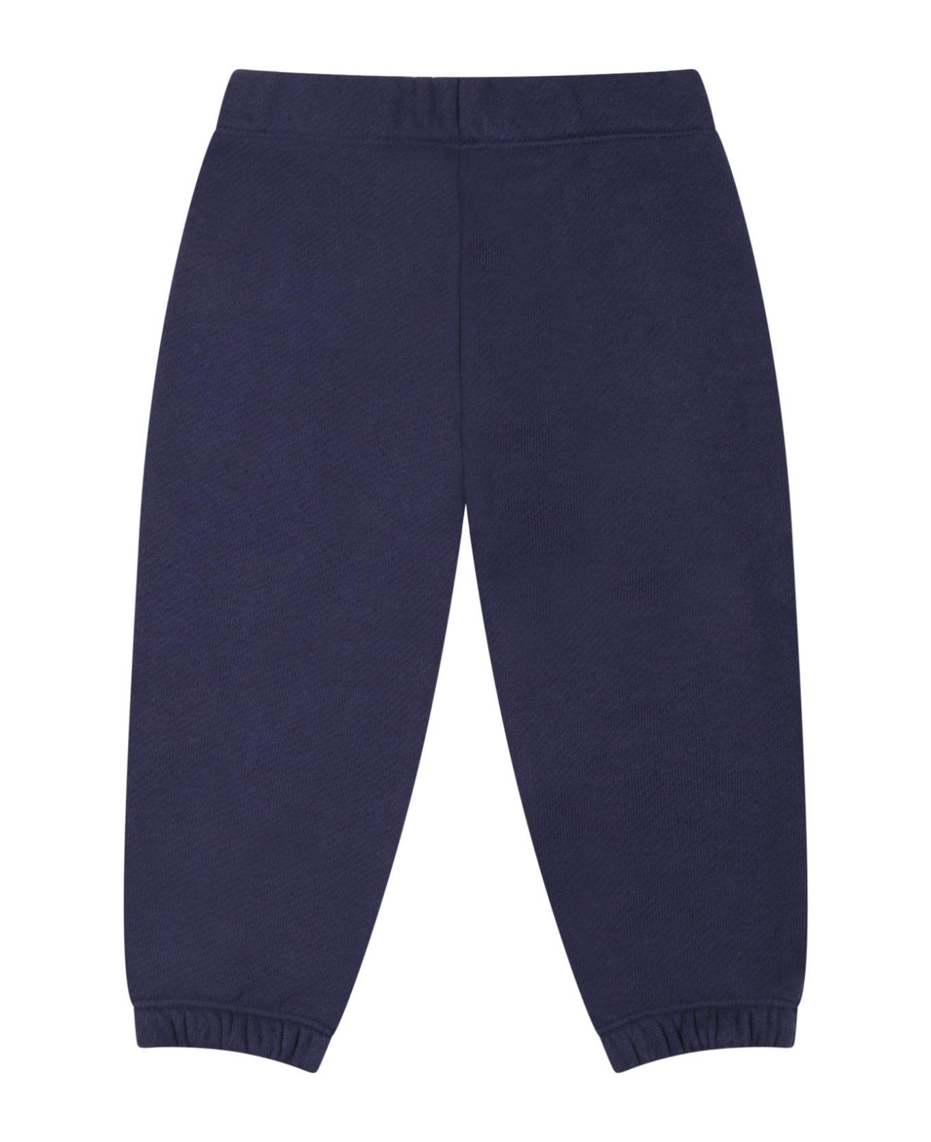 Palm Angels Blue Sweatpants For Baby Boy With White Logo - Blue Navy/White