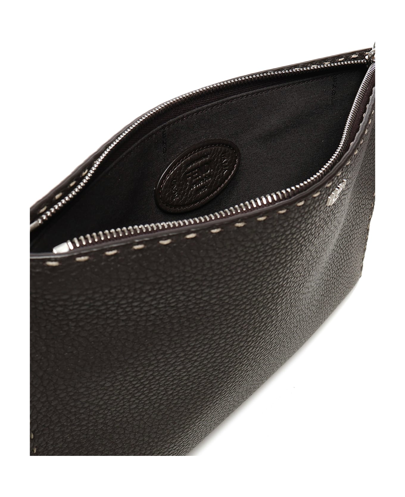 Fendi Pouch Piatta Medium Selleria - Brown