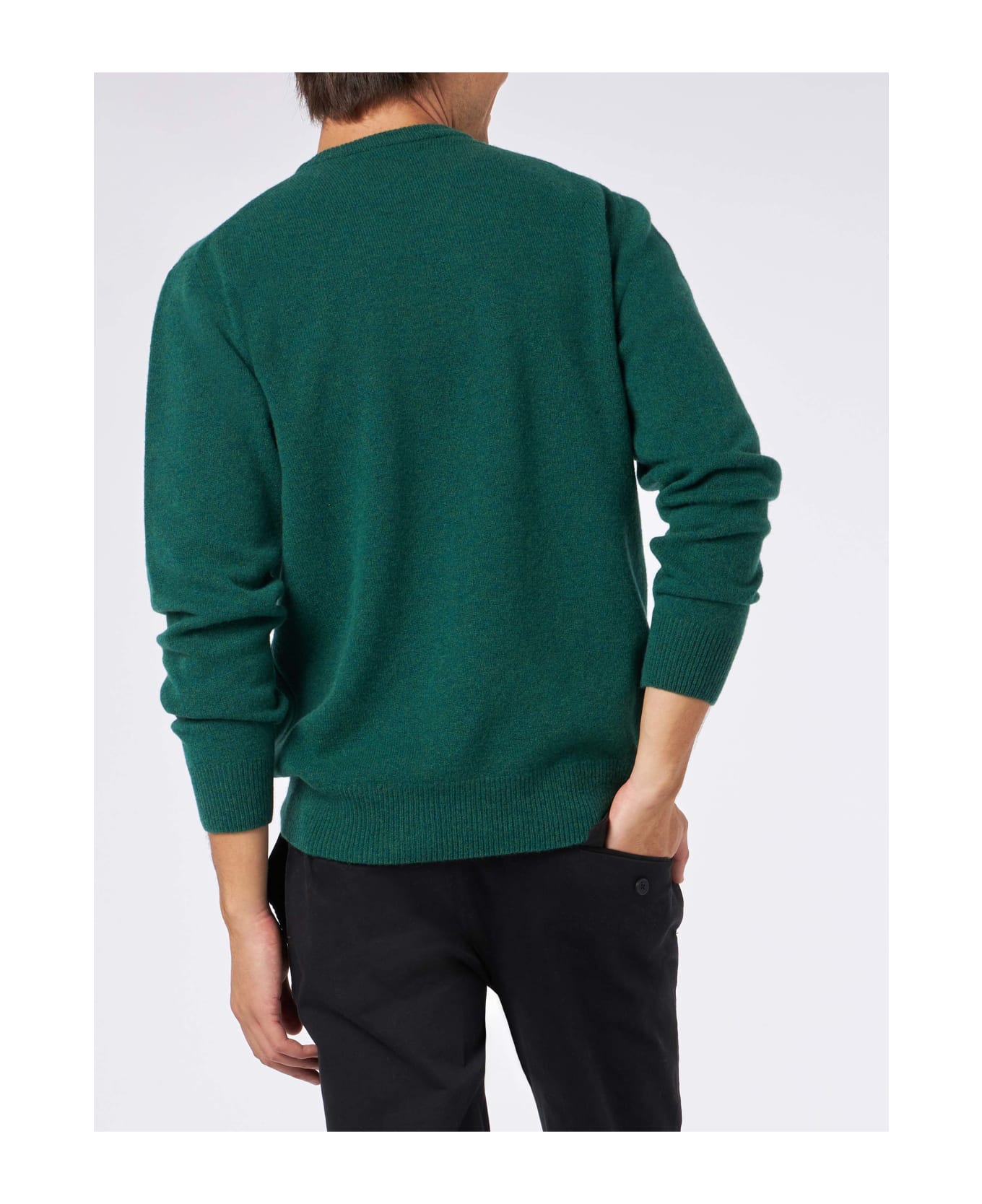 MC2 Saint Barth Green Sweater Regent In Lambswool - GREEN