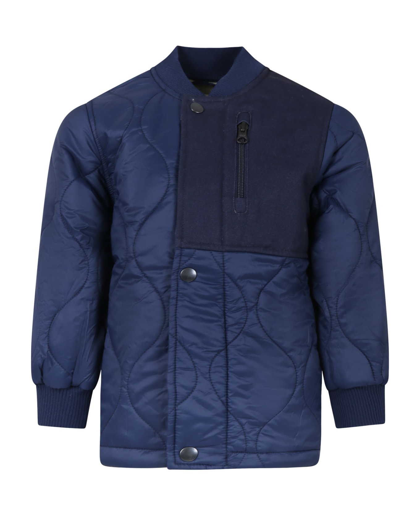 Molo Bluedown Jacket For Boy - Blue コート＆ジャケット