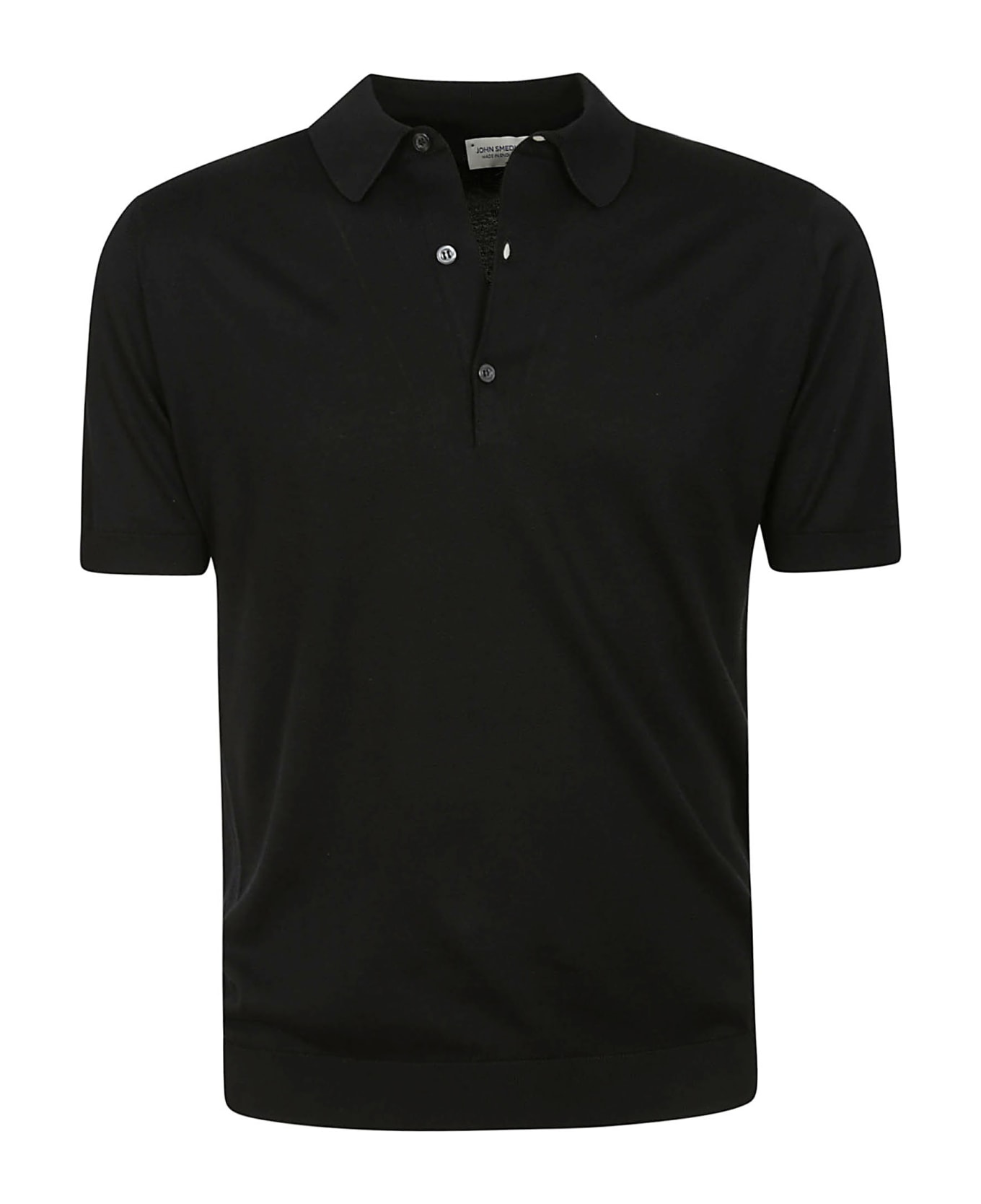 John Smedley Adrian Shirt Ss - Black ポロシャツ