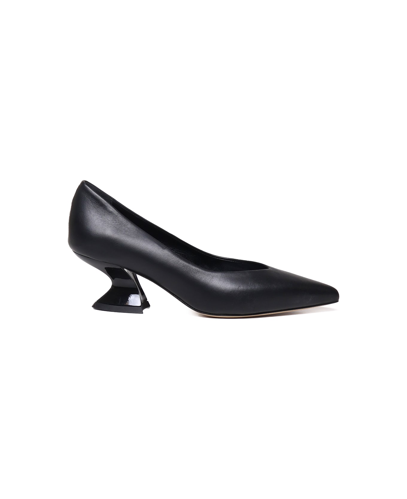 Alchimia Leather Pumps With Wide Heel - Black ハイヒール