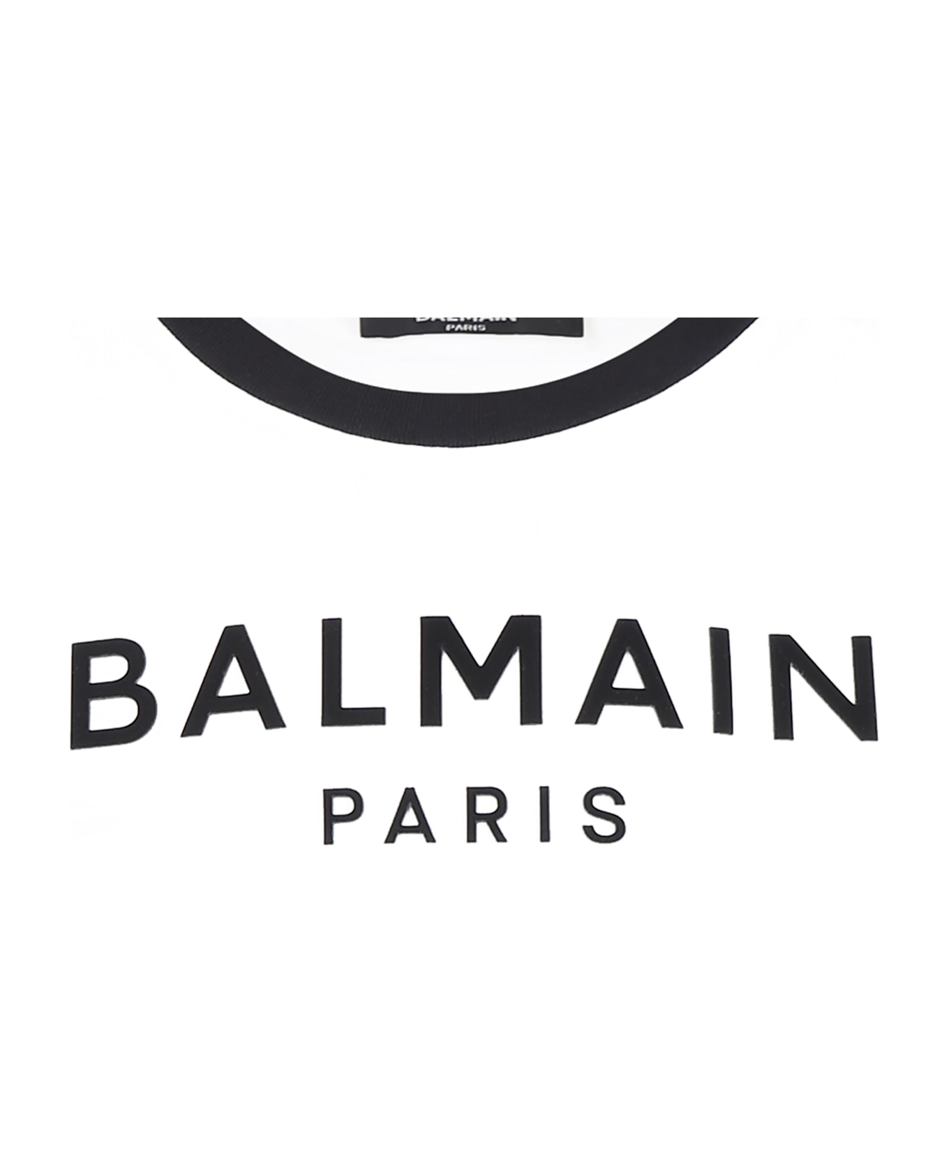 Balmain White T-shirt For Kids With Logo - White