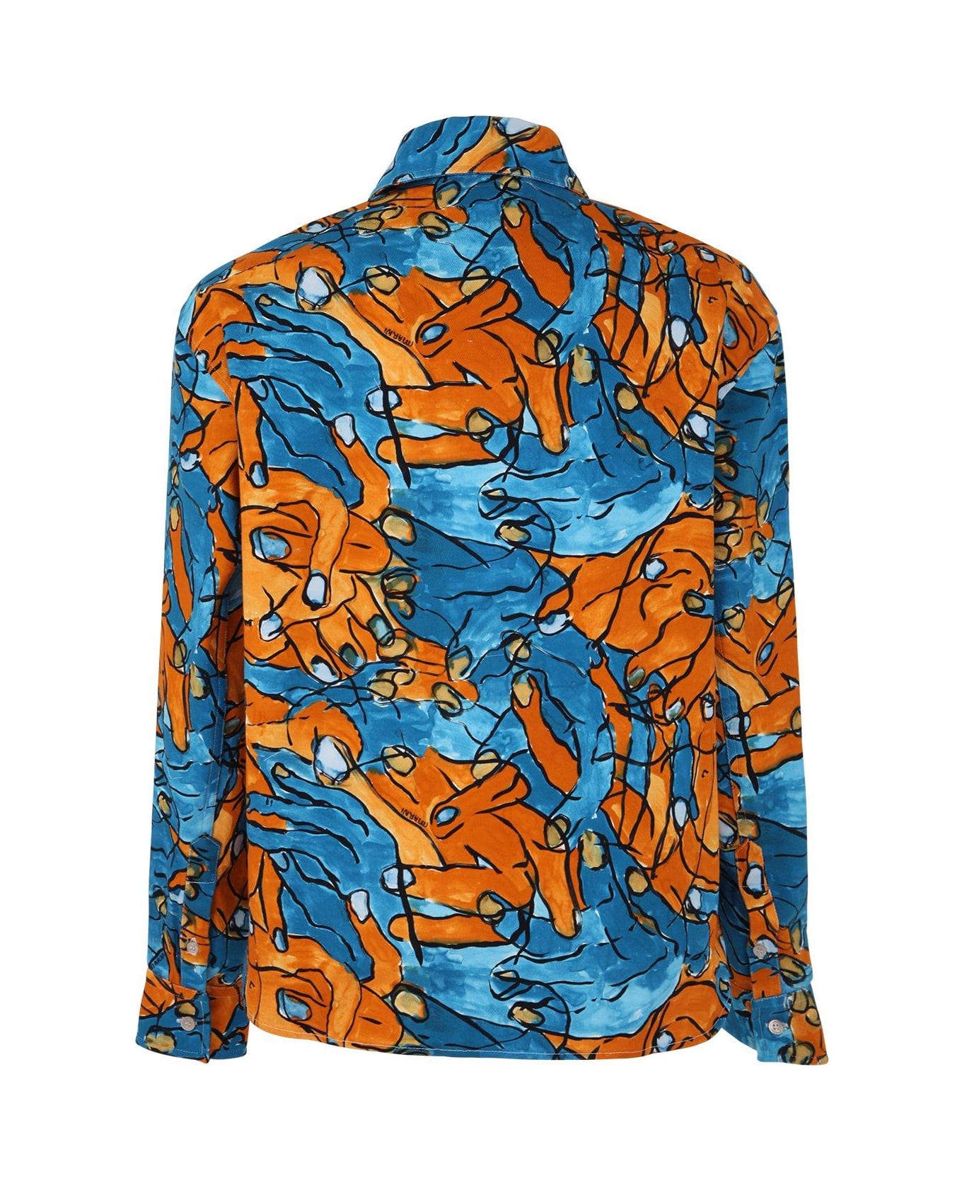 Marni Hand Painted Prints Long-sleeved Blouse - MULTICOLOR