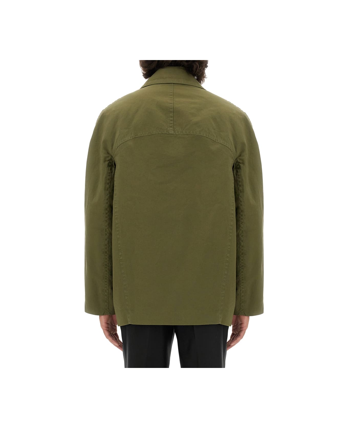 Dries Van Noten Double-breasted Coat - MILITARY GREEN