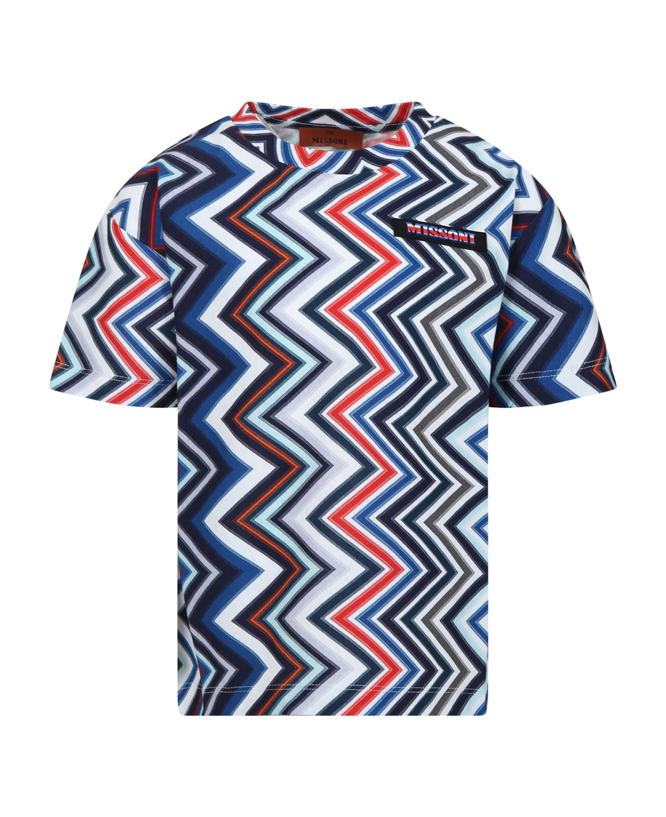 Missoni Kids Multicolored T-shirt For Boy With Logo - Multicolor Tシャツ＆ポロシャツ