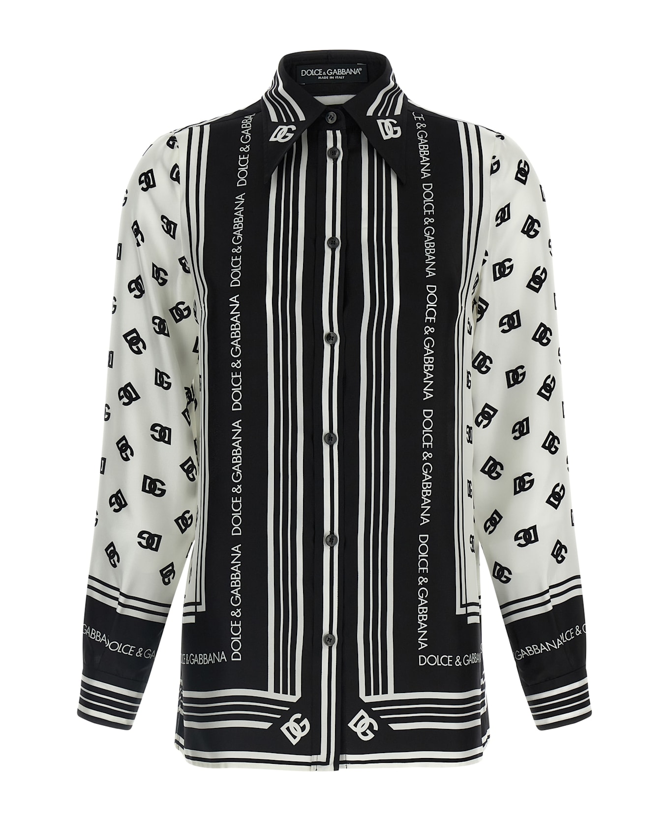 Dolce 
Gabbana Dg Print Shirt - White/Black