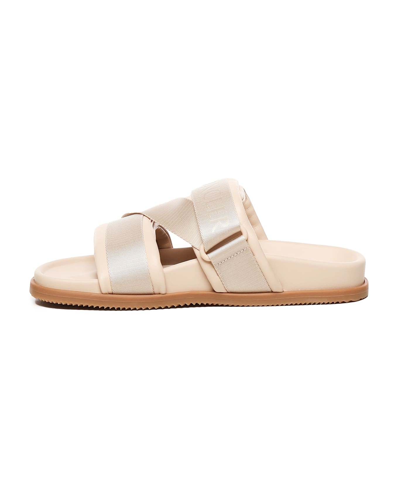 Moncler Slide Mon Summer In Nappa - Light pink