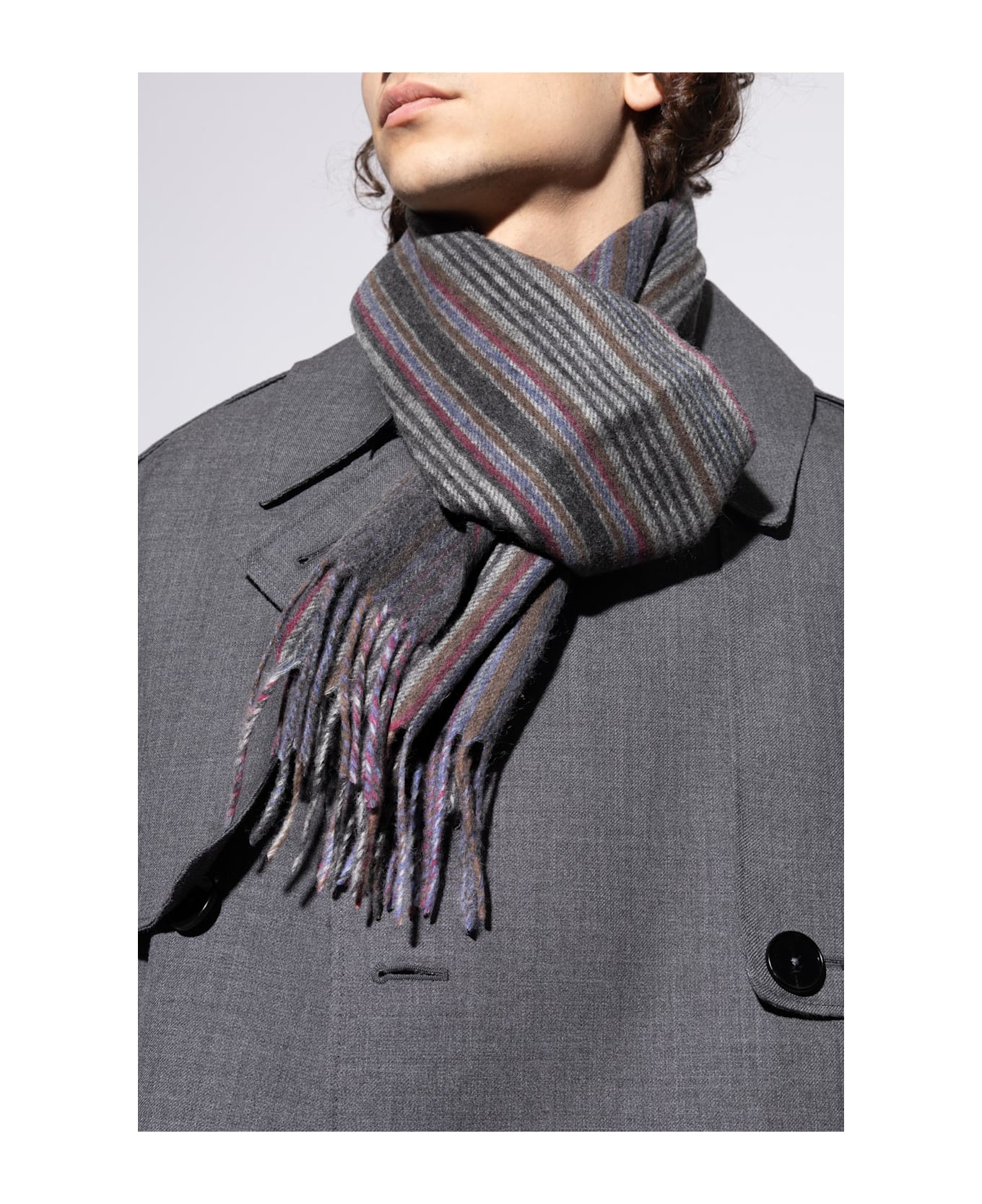 Paul Smith Wool Scarf - Grey