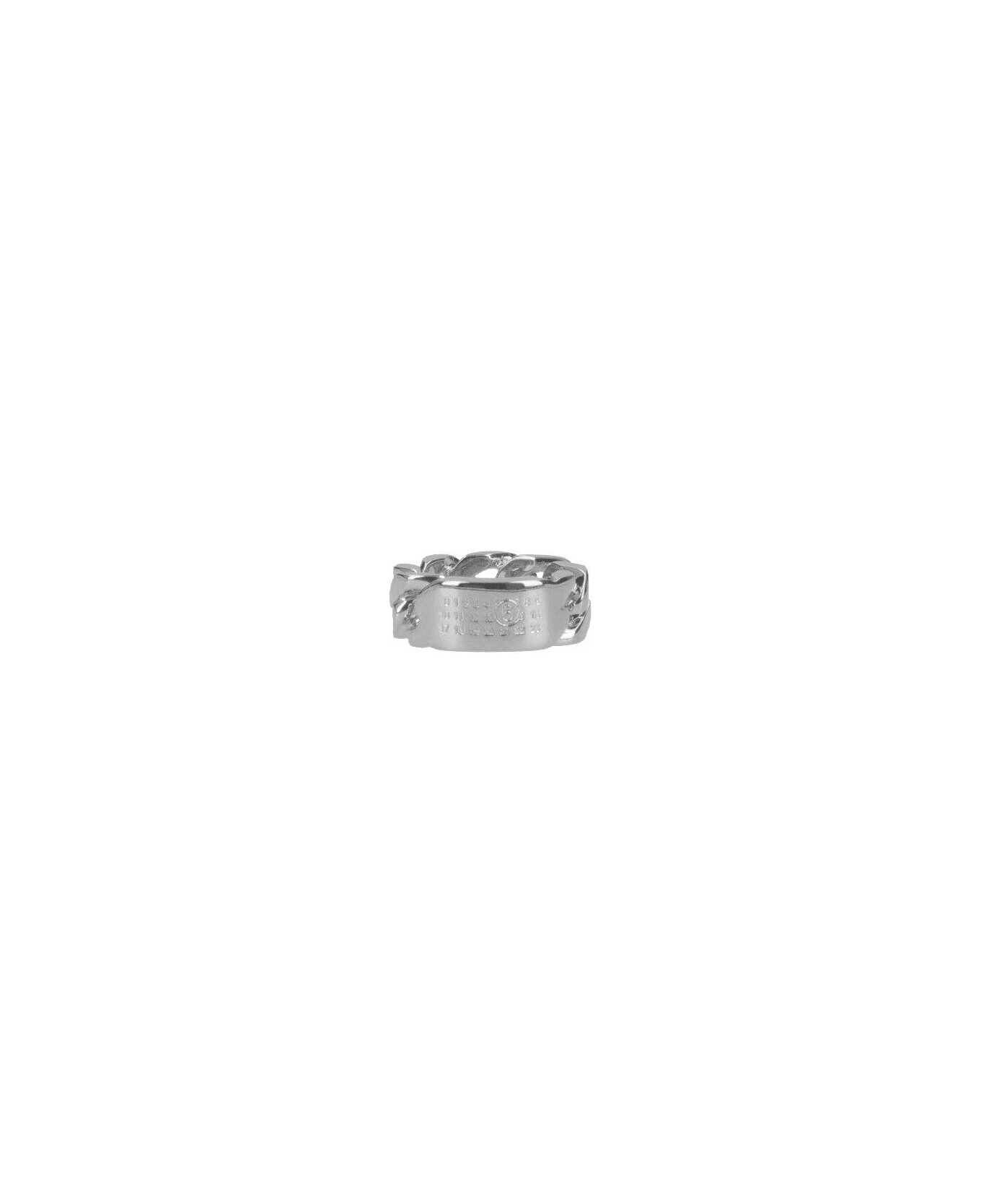 MM6 Maison Margiela Minimal Chain-link Ring - SILVER