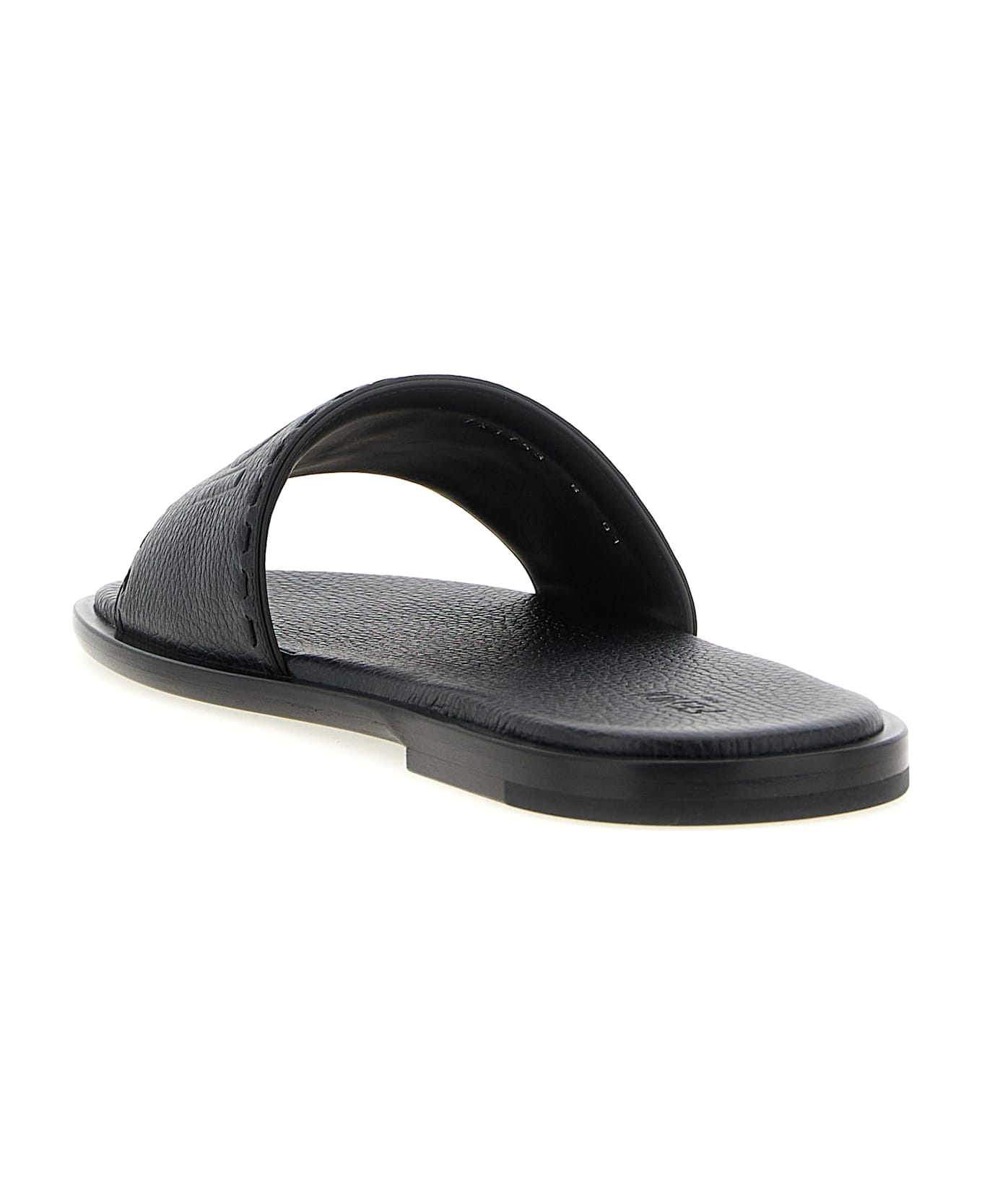 Fendi 'fendi Roma' Slides - Black  