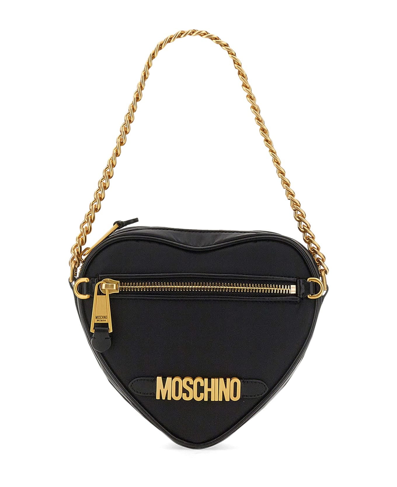 Moschino Shoulder Bag With Logo - NERO