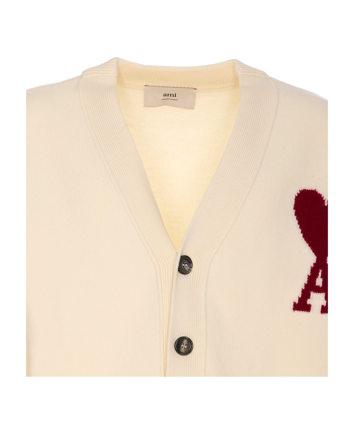 Ami Alexandre Mattiussi Ami De Couer Cardigan - White