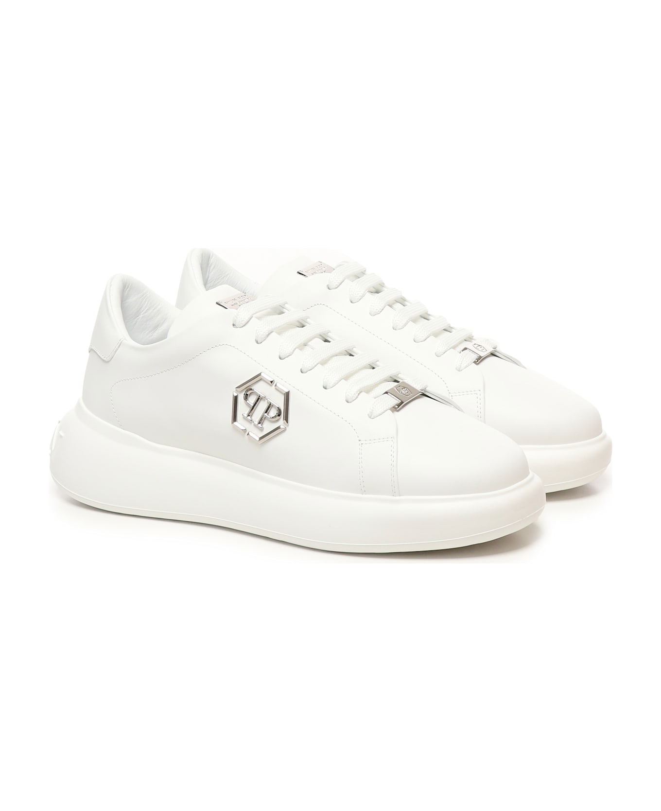 Philipp Plein Hexagon Low Top Sneakers - White