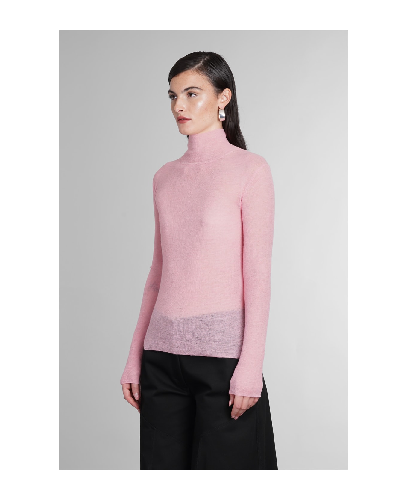 Jil Sander Knitwear In Rose-pink Wool - rose-pink