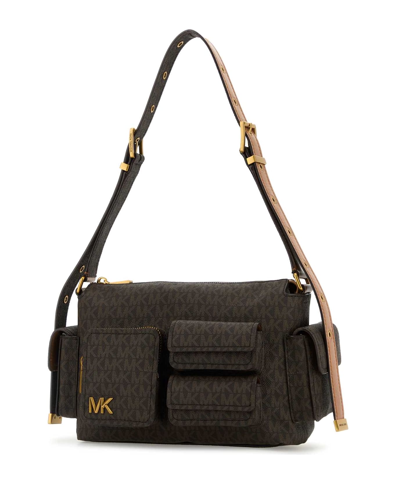 Michael Kors Printed Canvas Dakota Crossbody Bag - BRNACORN