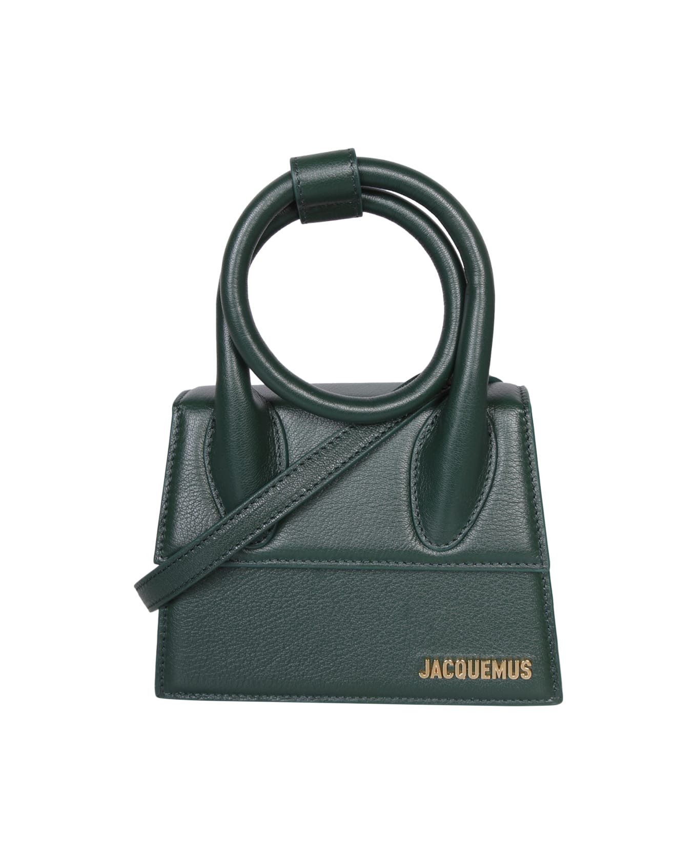 Jacquemus Le Chiquito Noeud Leather Shoulder Bag - Green