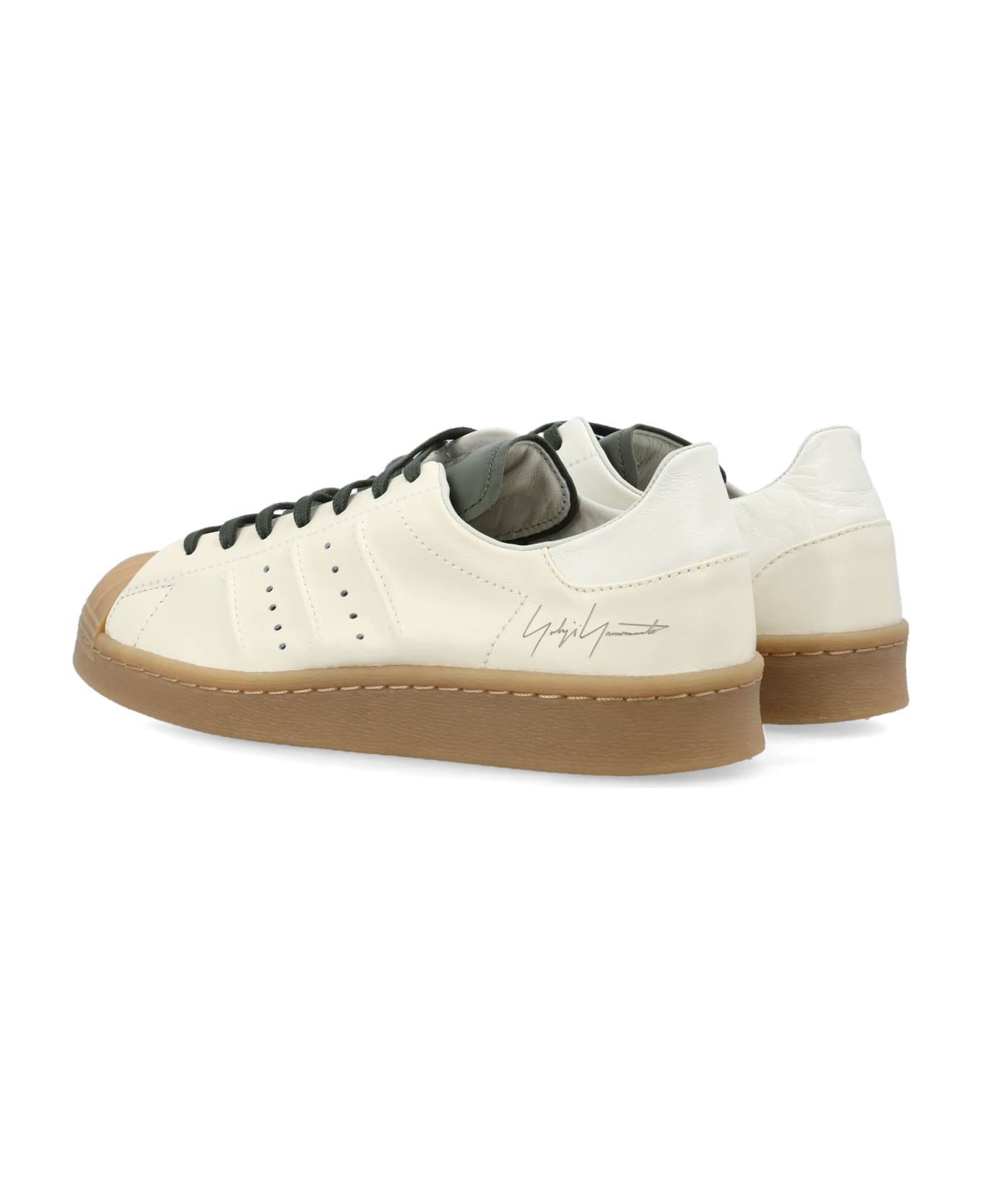 Y-3 Superstar Sneakers - WHITE OLIVE