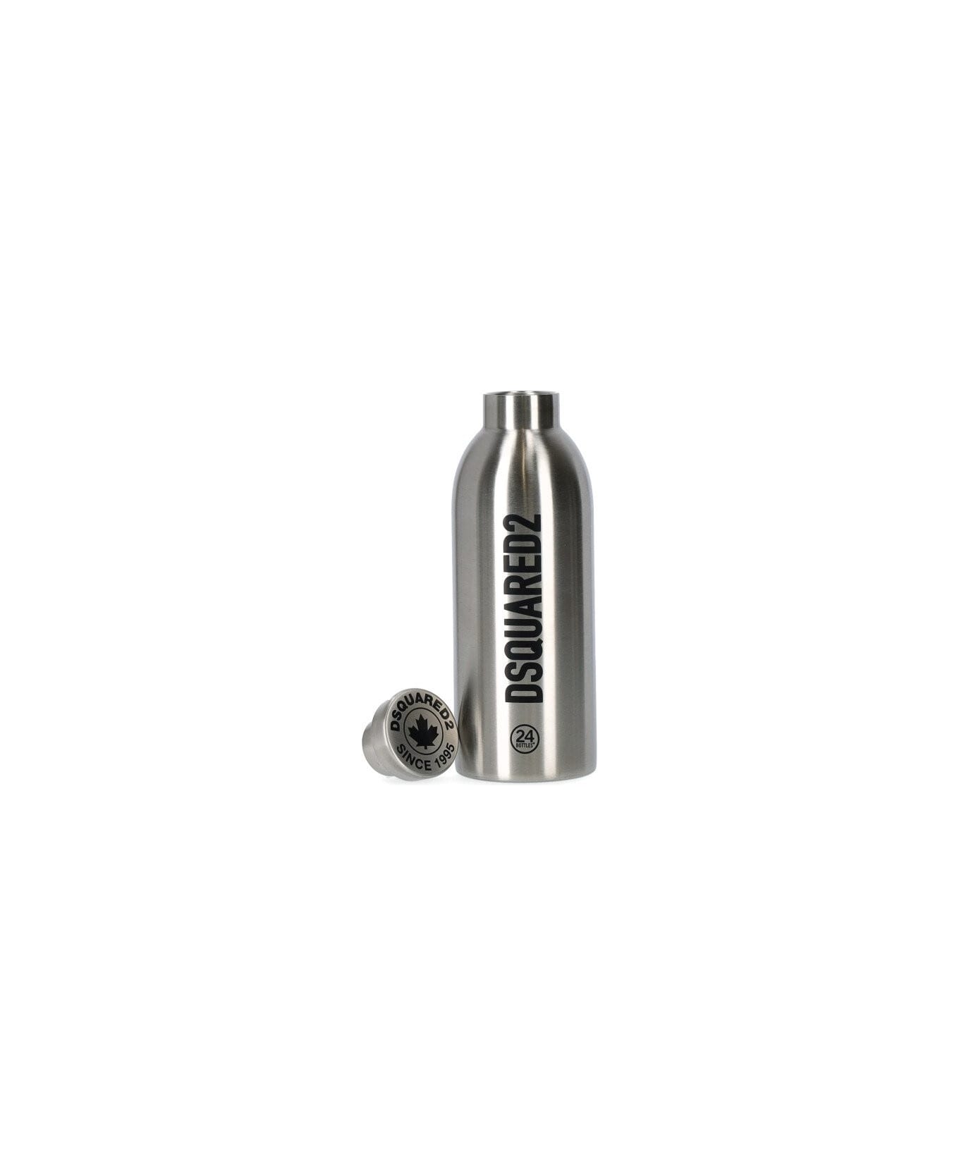 Dsquared2 Travel Lite Silver Water Bottle - Argento
