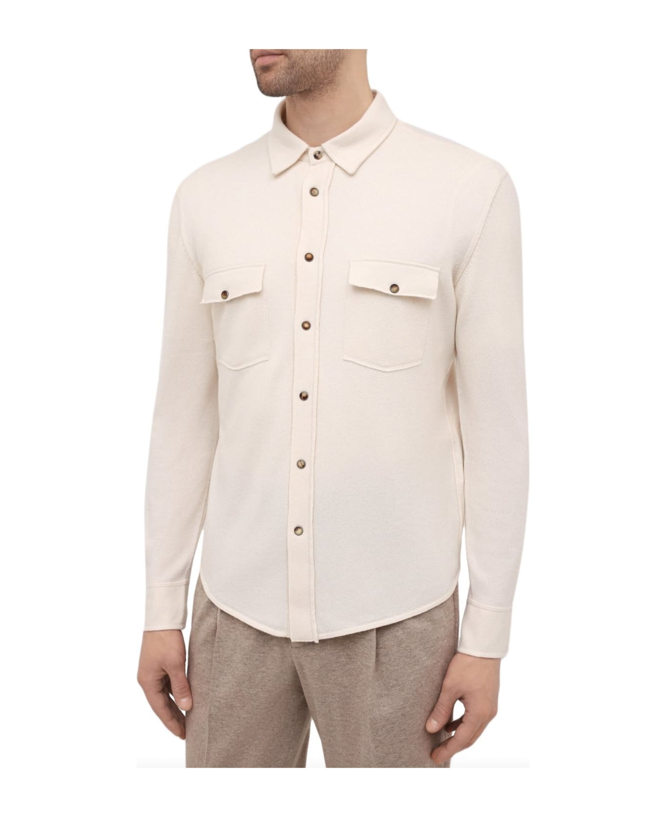 Brunello Cucinelli Cashmere Shirt - White