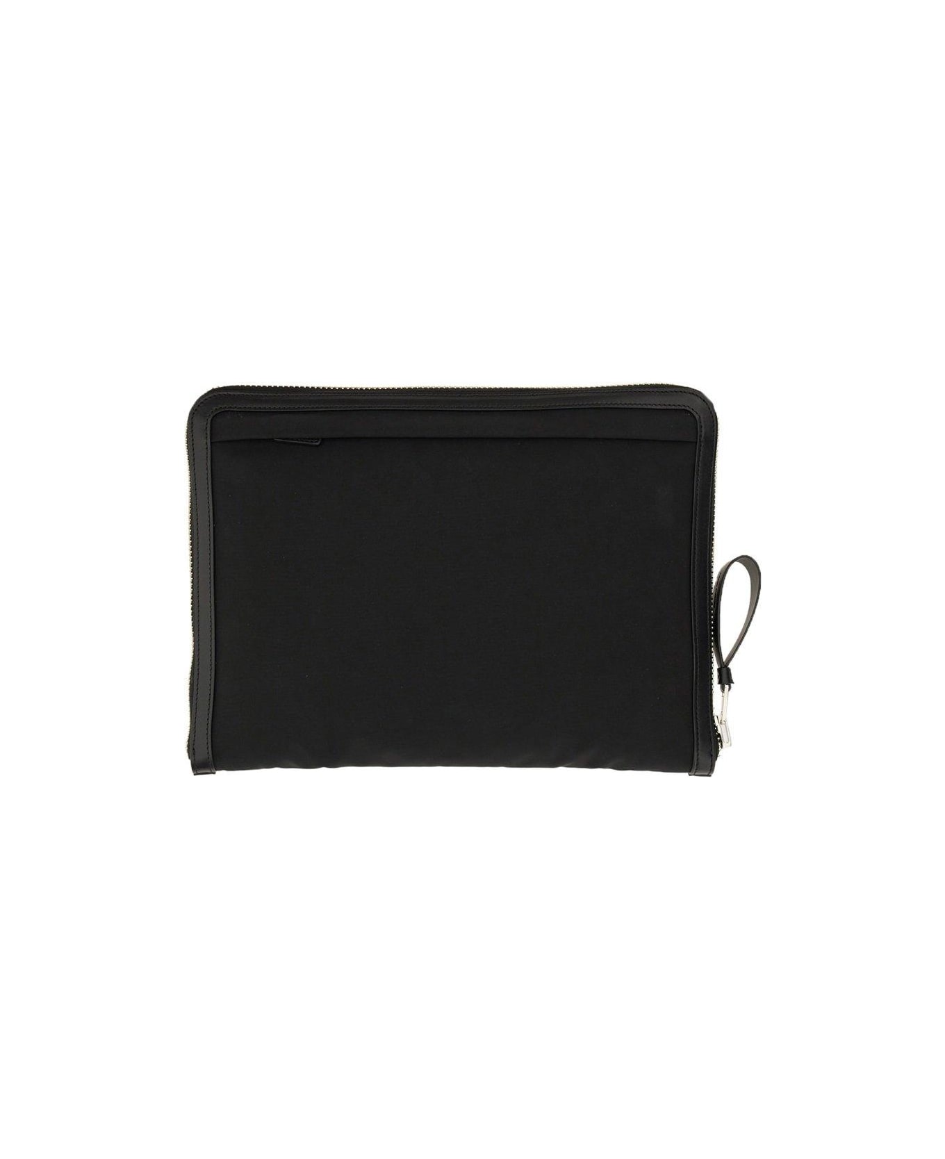 Tom Ford Logo Patch Clutch Bag - BLACK