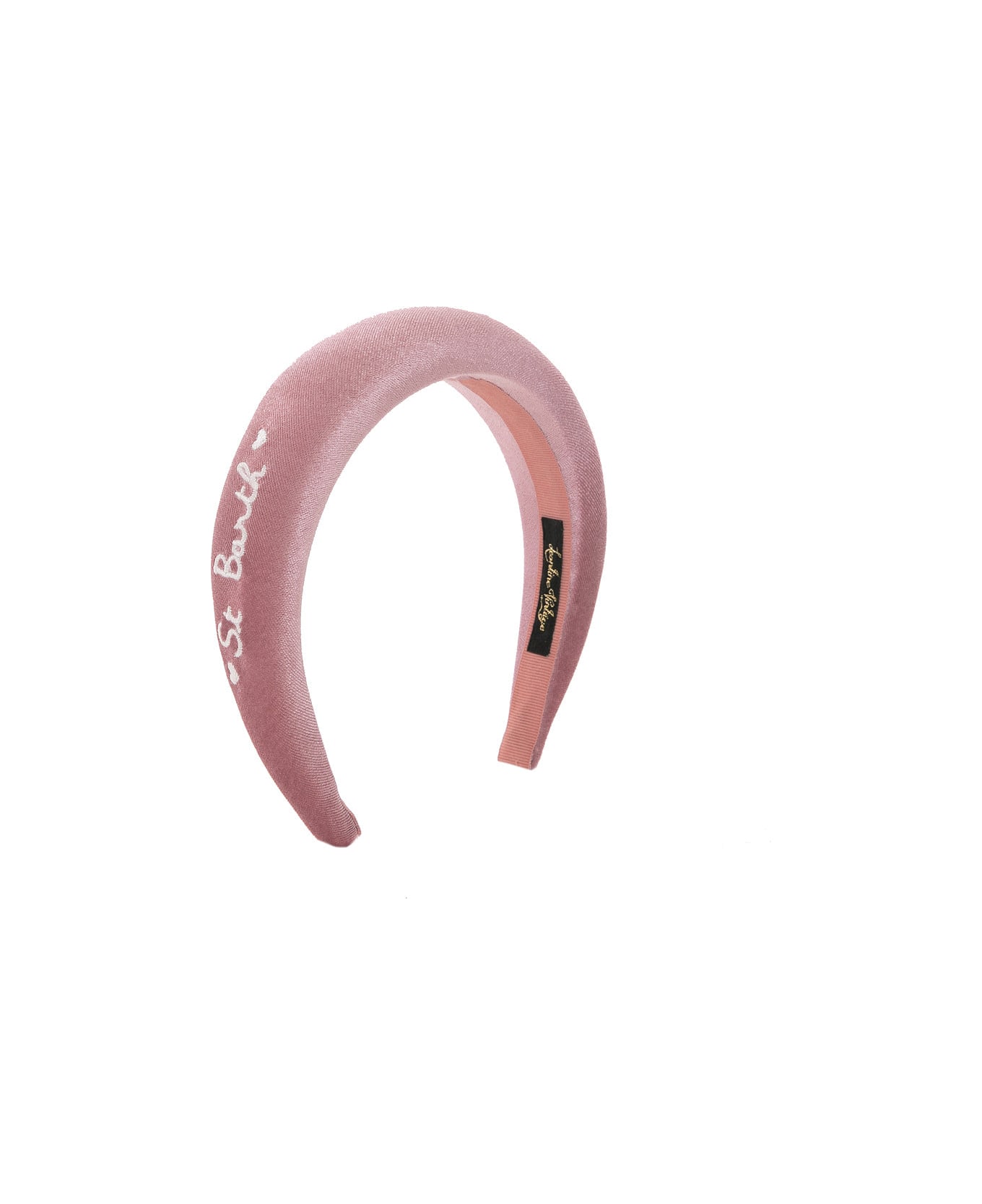 MC2 Saint Barth Woman Headband With St. Barth Embroidery | Leontine Vintage Special Edition - PINK