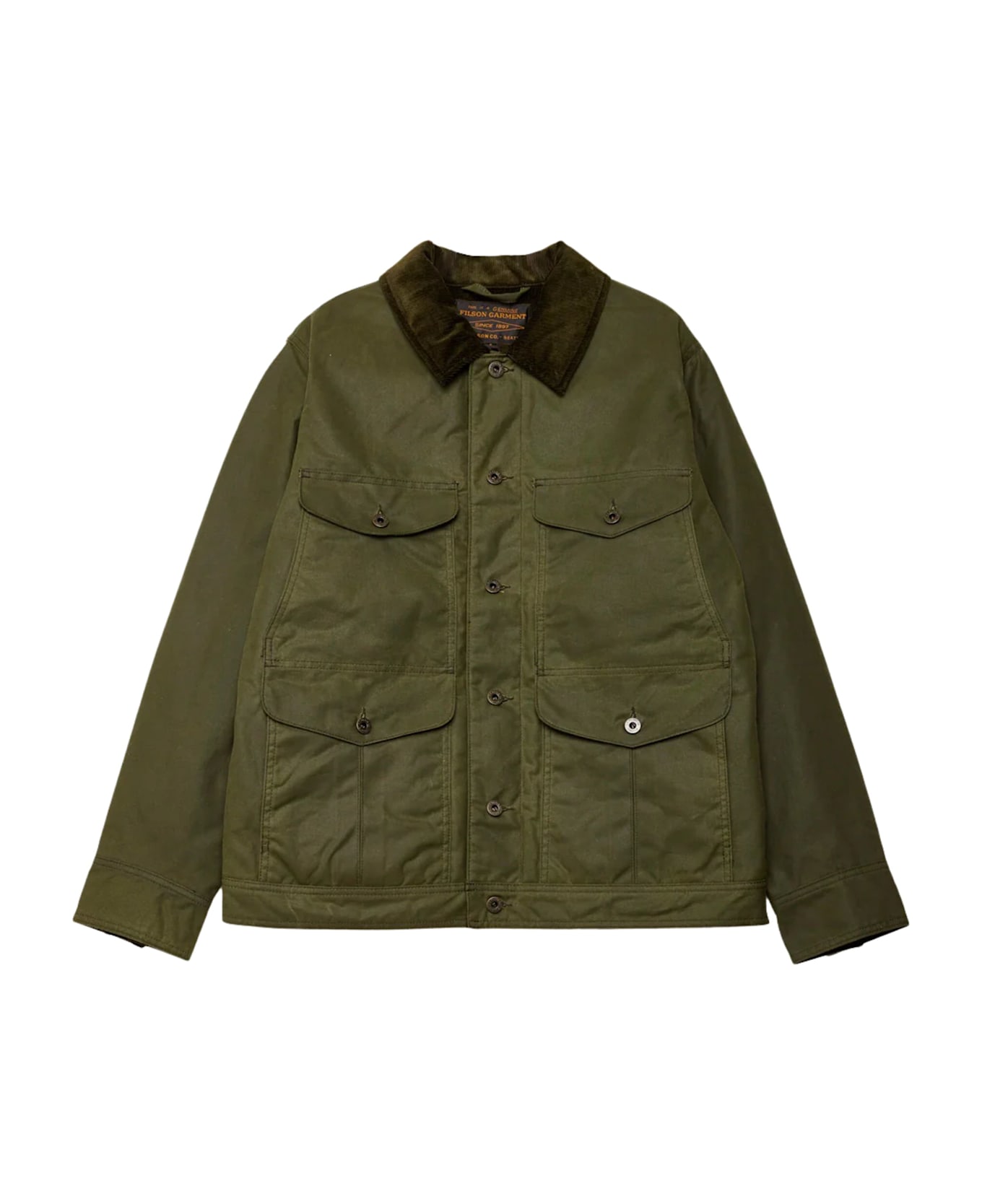 Filson Cotton Jacket With Pockets - Green
