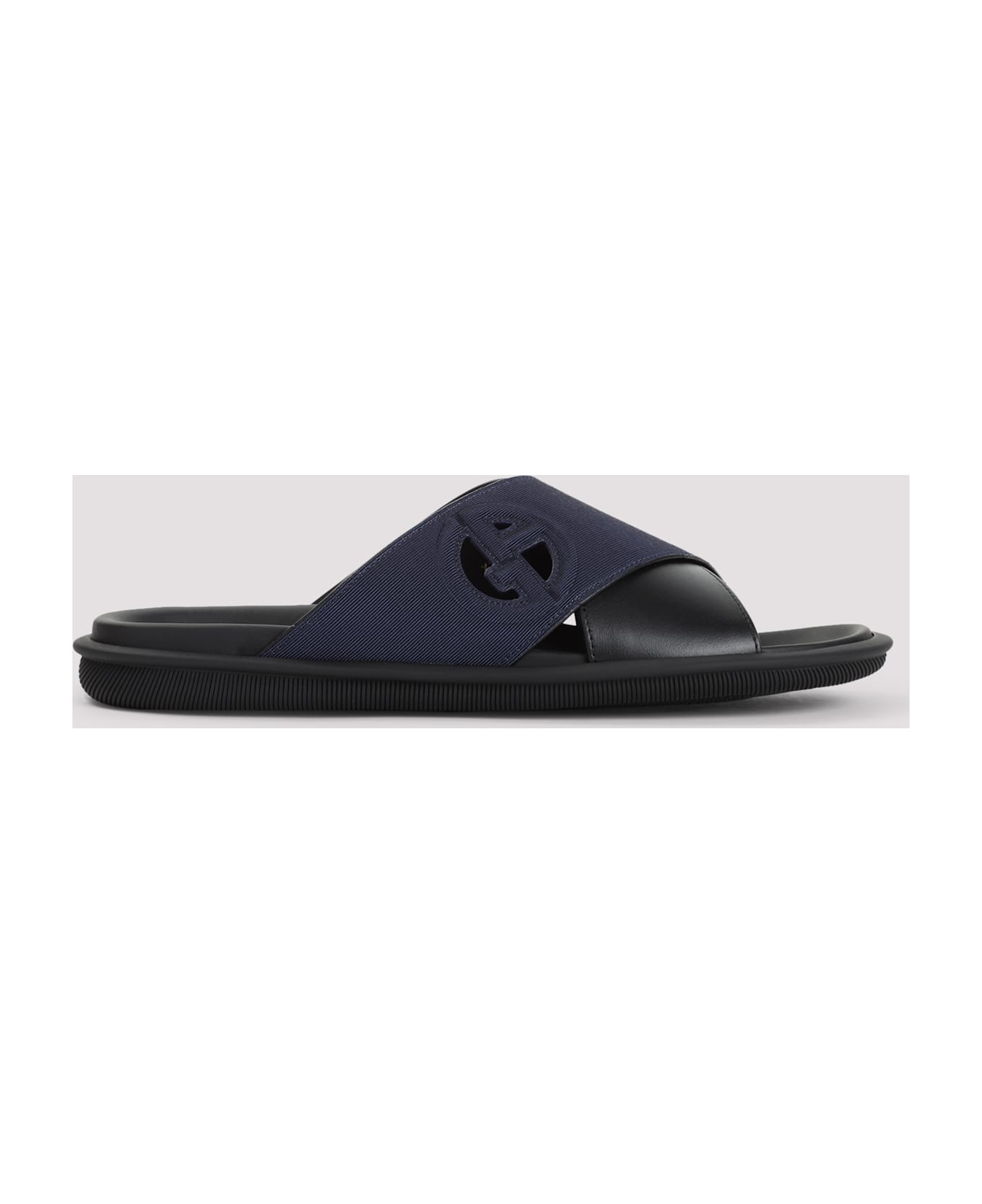 Giorgio Armani Cross Sandals - Nero Notte