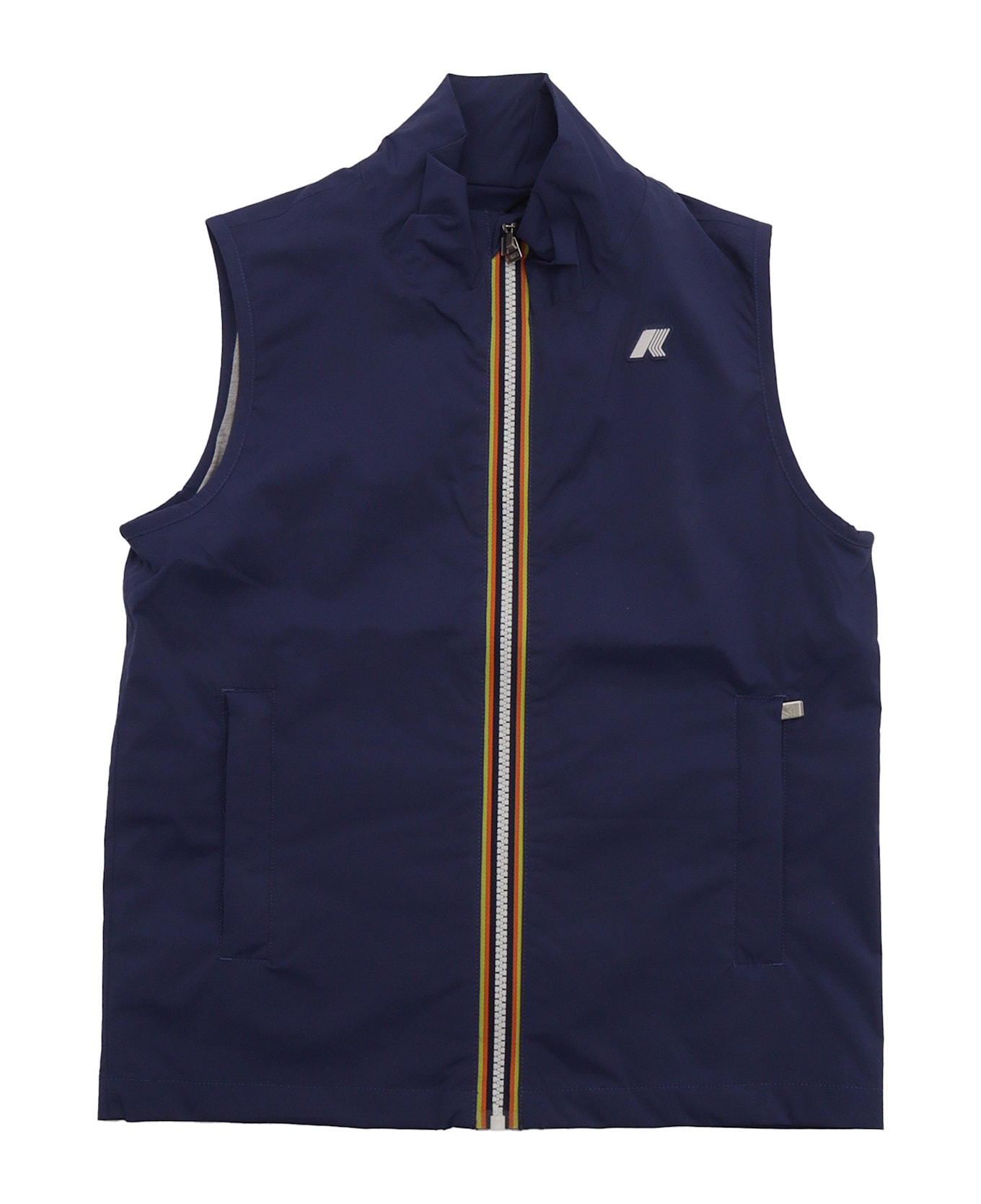 K-Way P. Valen Stretch Nylon Jersey Waistcoat - BLUE