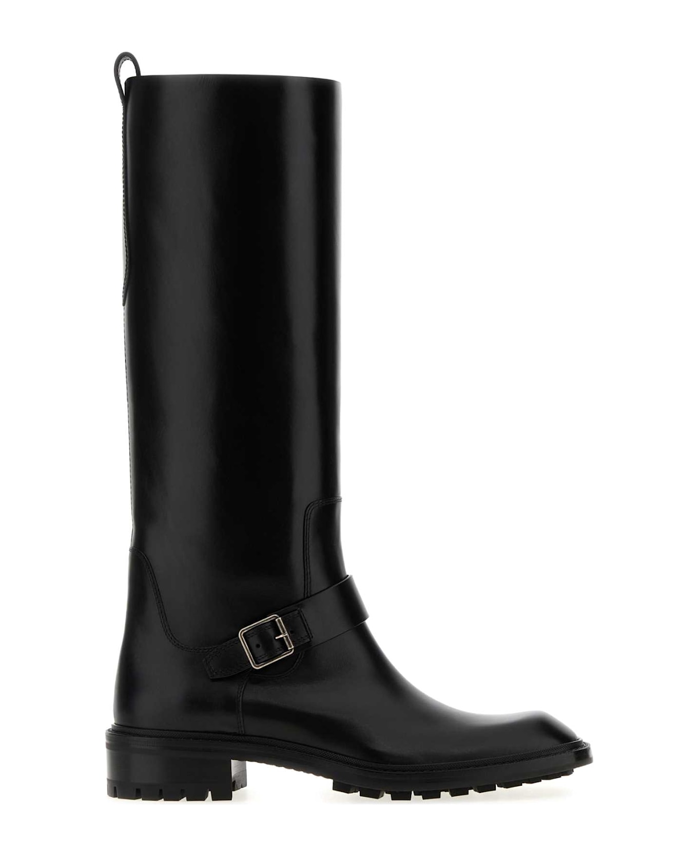 Saint Laurent Black Leather Vadim Boots - NERO